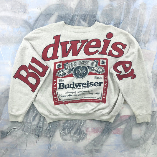 Vintage 90s Budweiser AOP Crewneck Sweatshirt XL