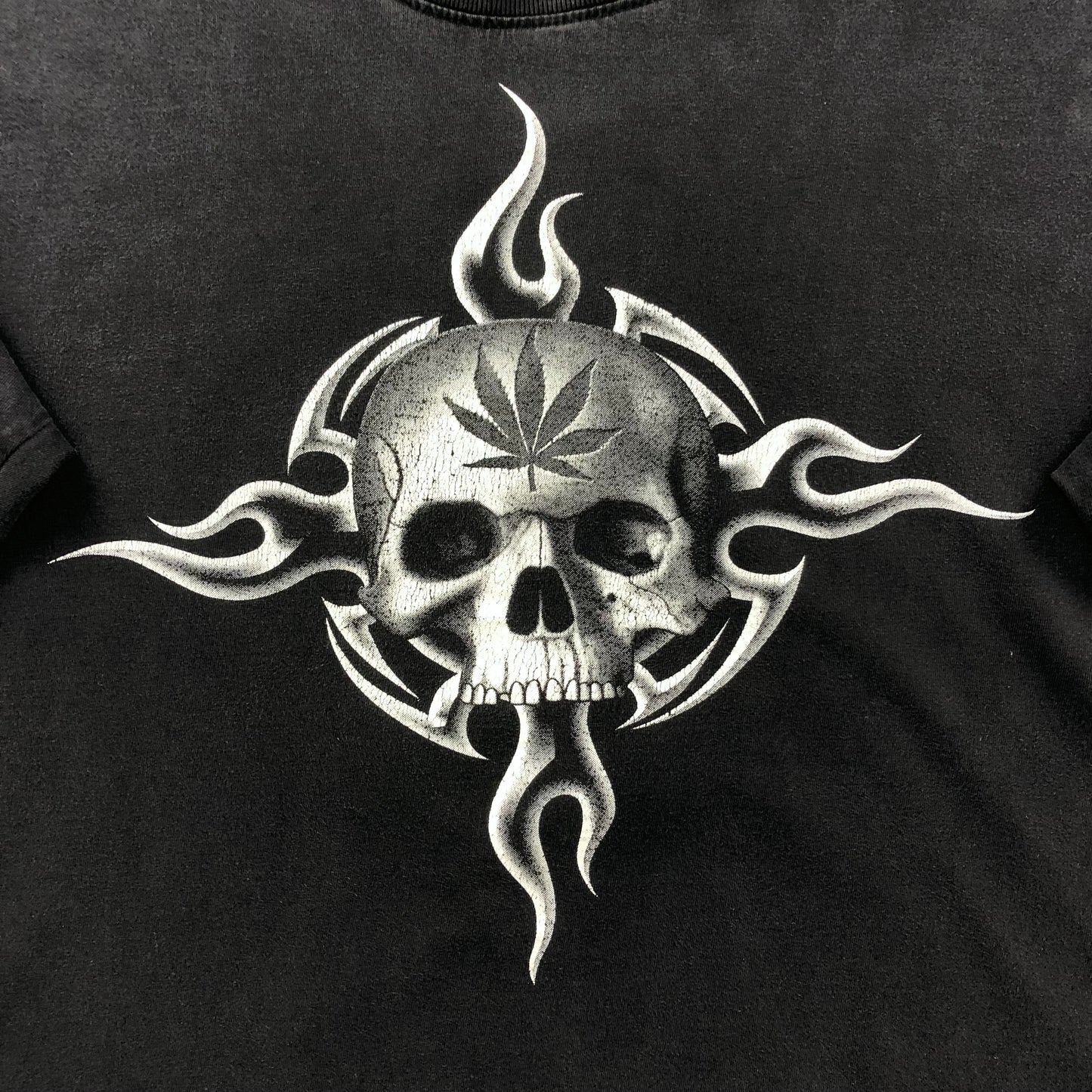 Vintage Y2K Skull Faces Rock Eagle Long Sleeve T Shirt XL