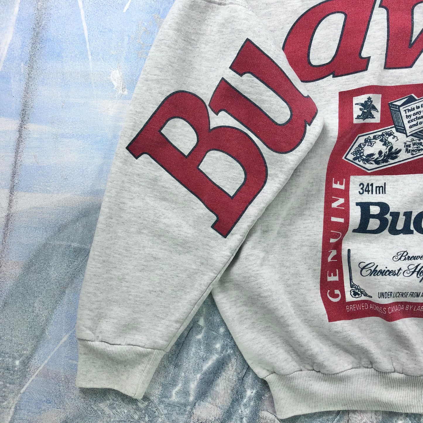 Vintage 90s Budweiser AOP Crewneck Sweatshirt XL