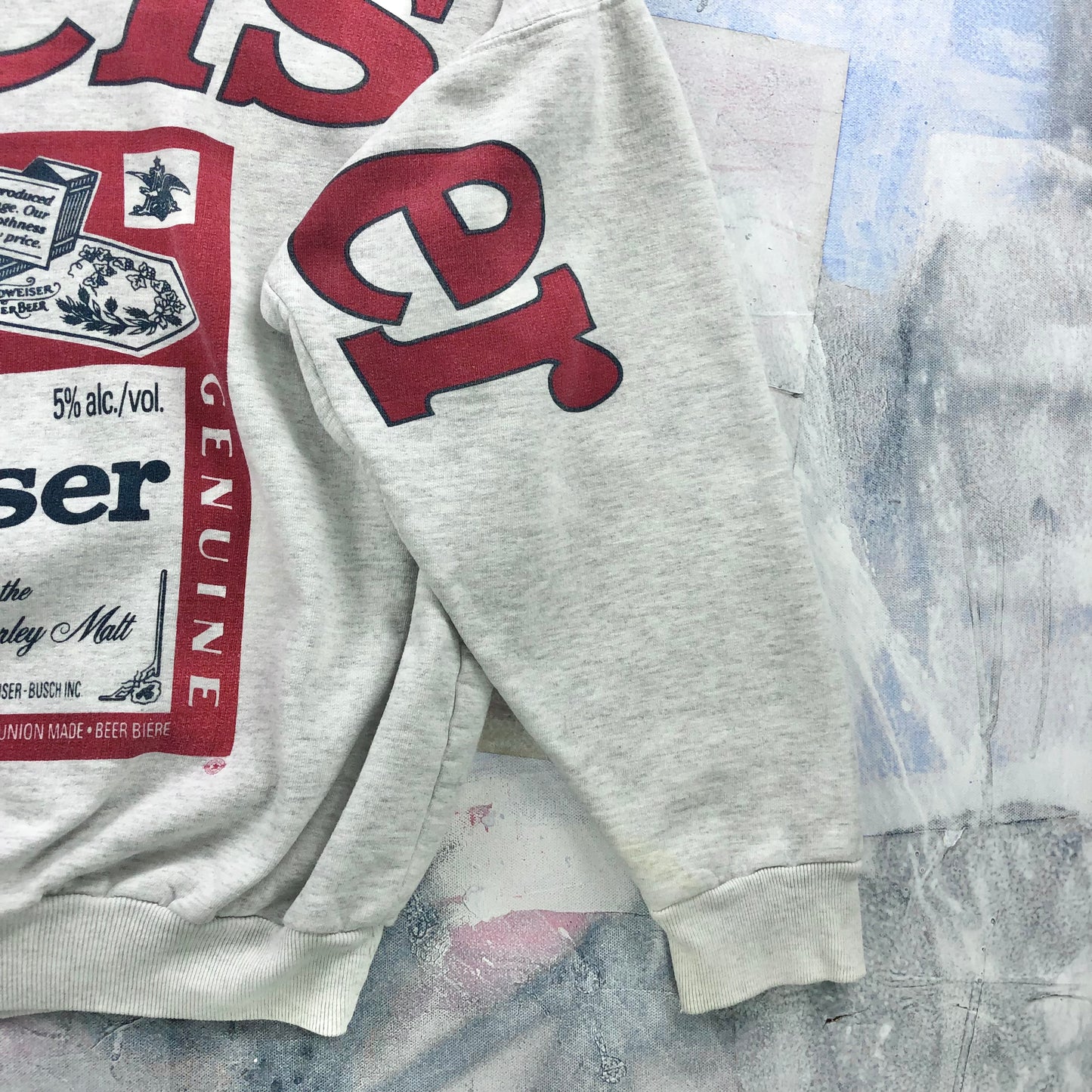 Vintage 90s Budweiser AOP Crewneck Sweatshirt XL
