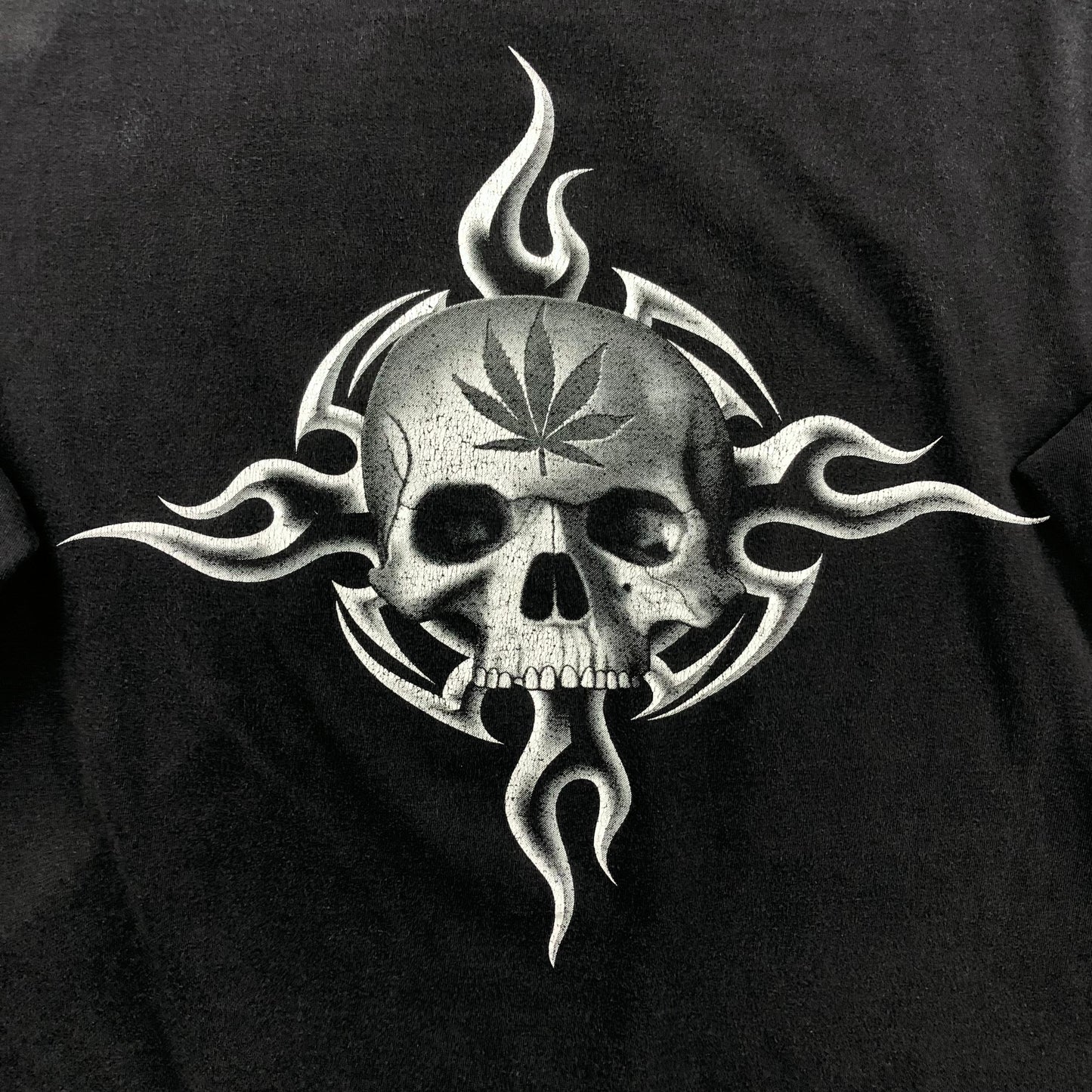 Vintage Y2K Skull Faces Rock Eagle Long Sleeve T Shirt XL