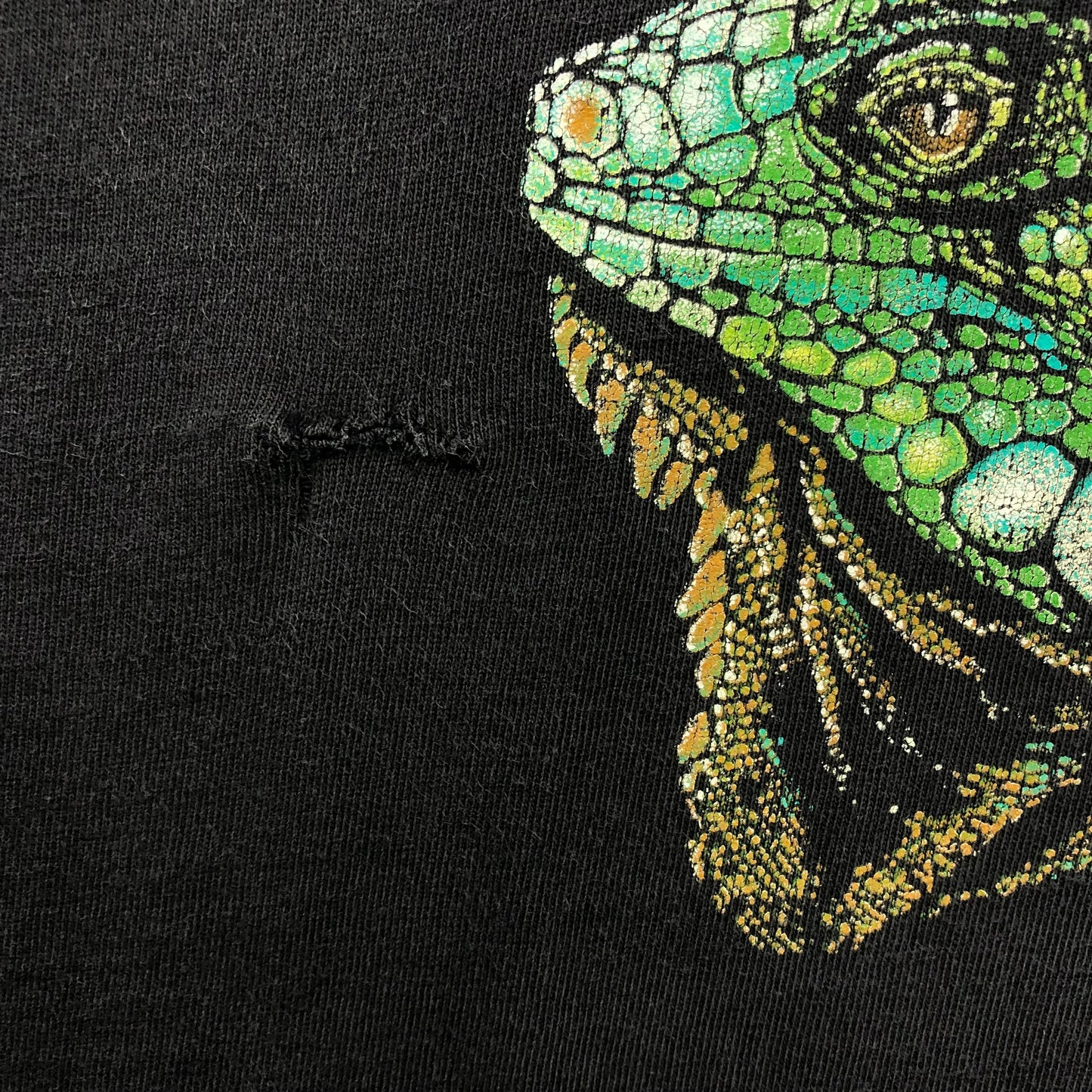 Vintage 90s Iguanas Harlequin T Shirt XXL