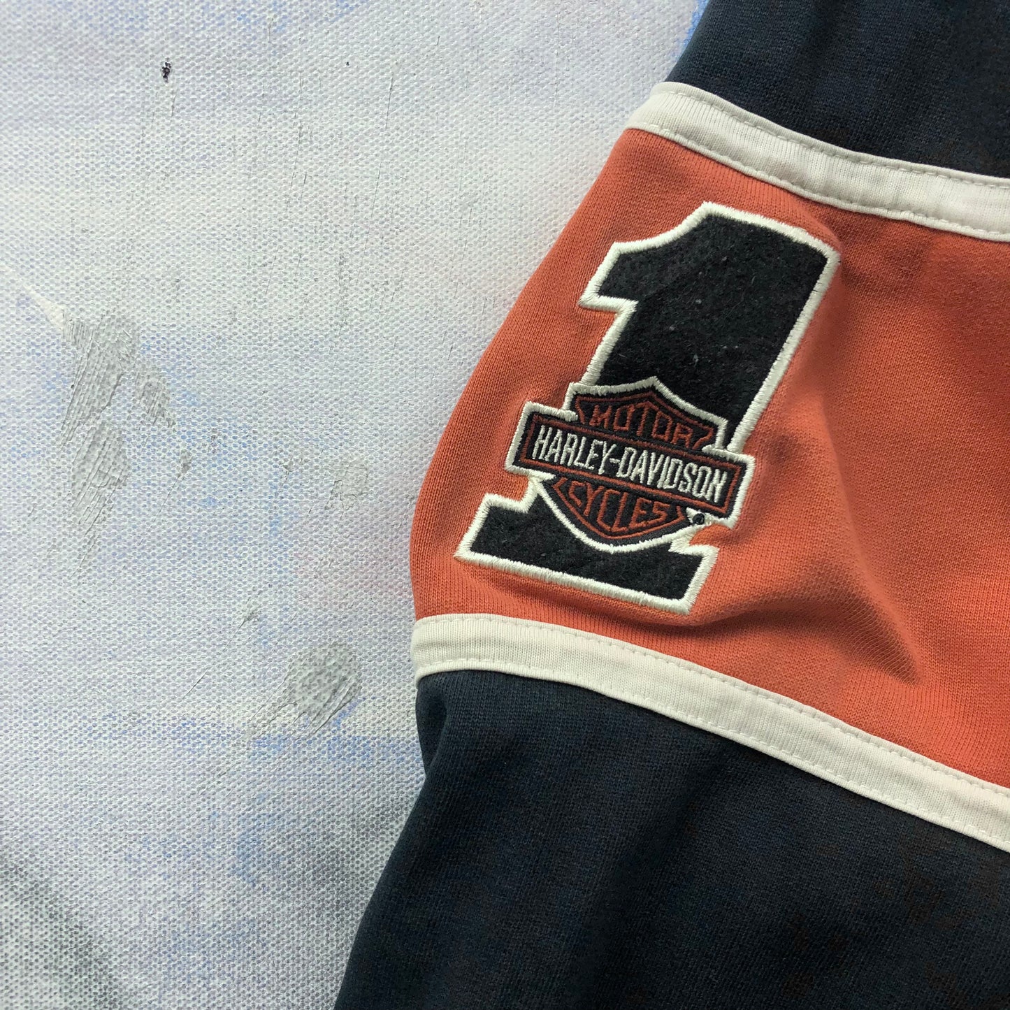 Vintage Harley Davidson Motorcycles Racing Zip Hoodie Sweatshirt L