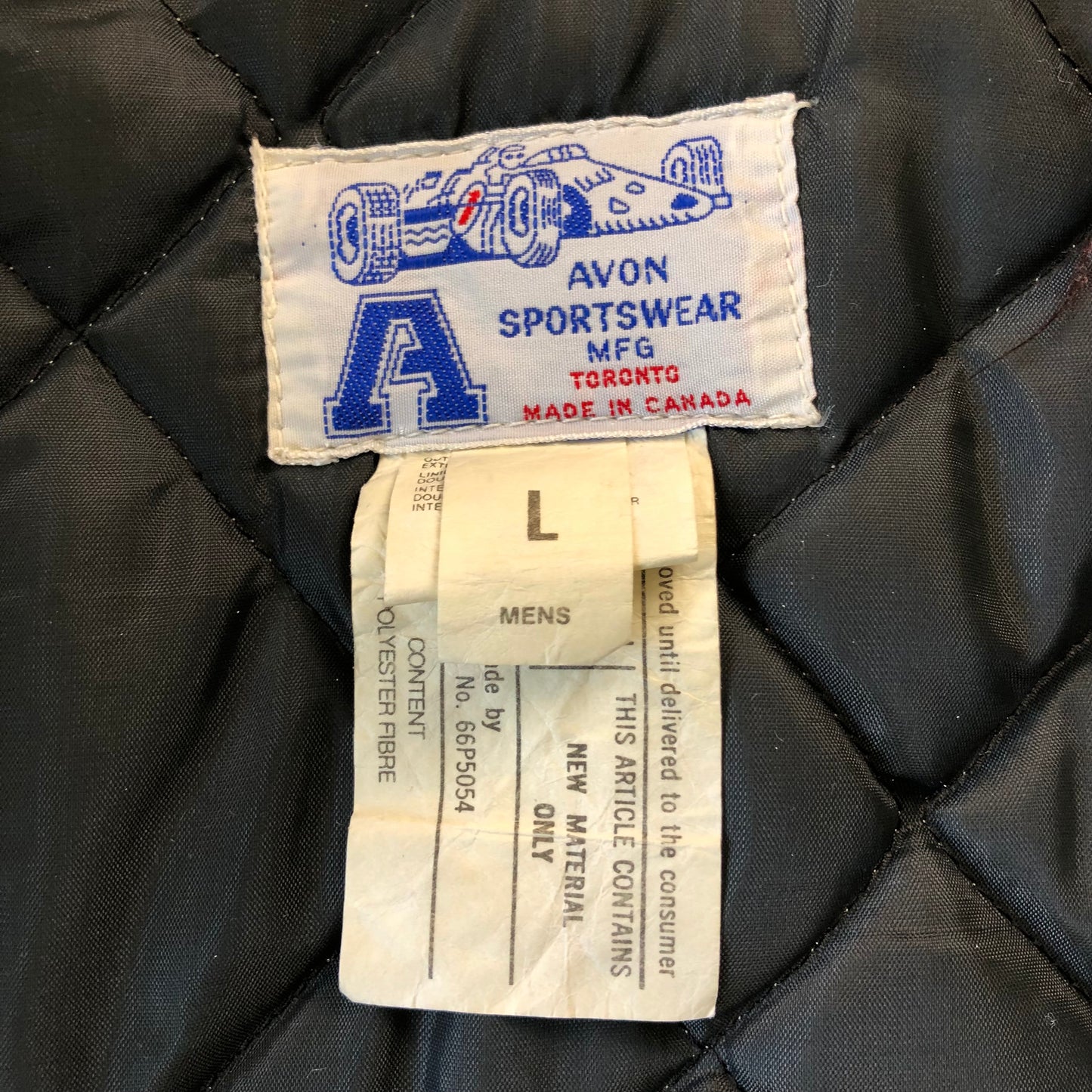 Vintage 80's Mack Trucks Quilted Racing Zip Jacket L