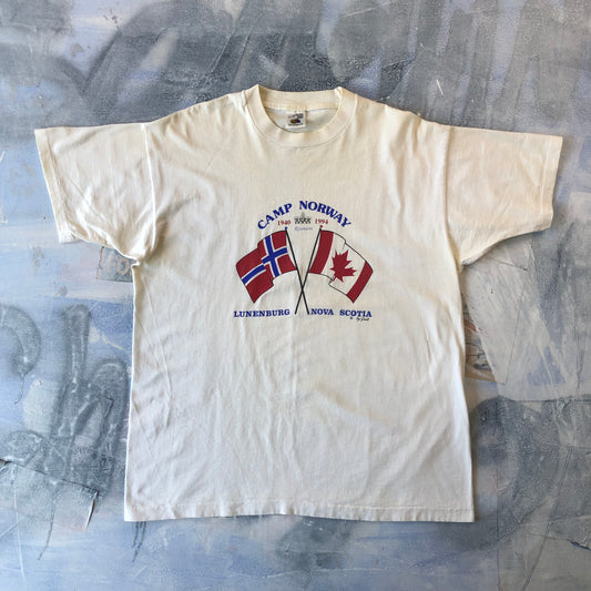 Vintage Camp Norway 1940 to 1994 Lunenburg Nova Scotia T Shirt XL
