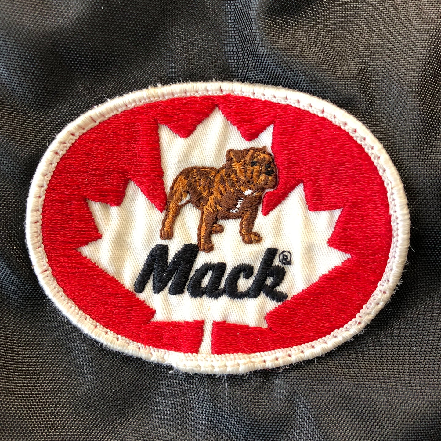 Vintage 80's Mack Trucks Quilted Racing Zip Jacket L