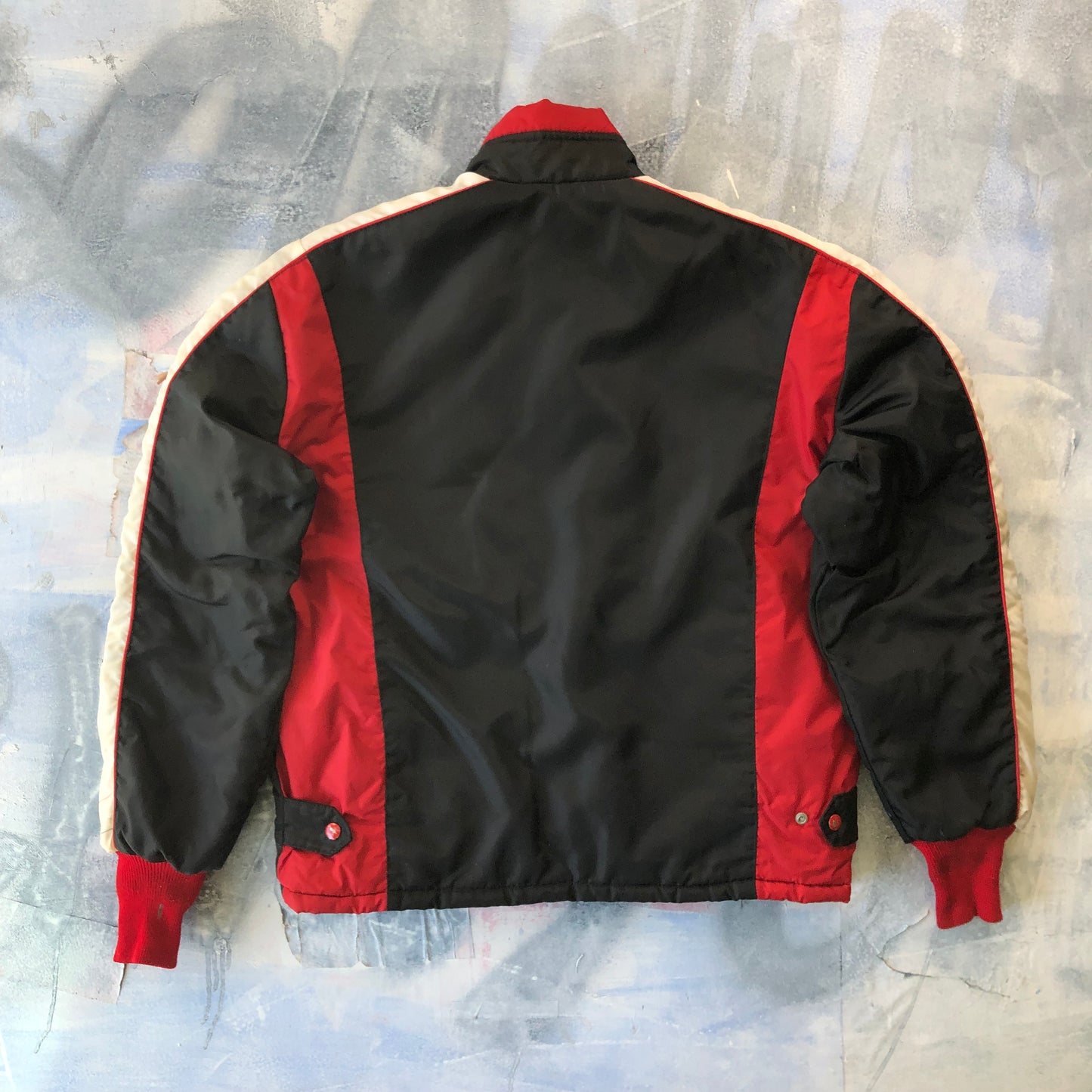 Vintage 80's Mack Trucks Quilted Racing Zip Jacket L