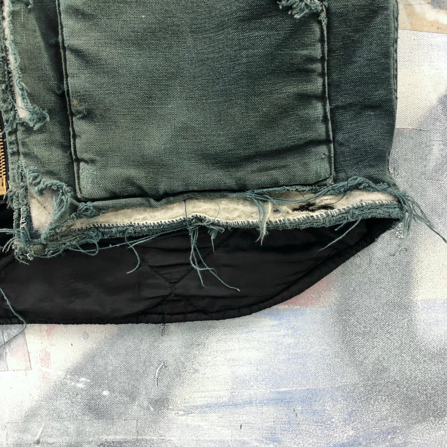 Vintage Carhartt V01 Distressed Workwear Zip Vest L