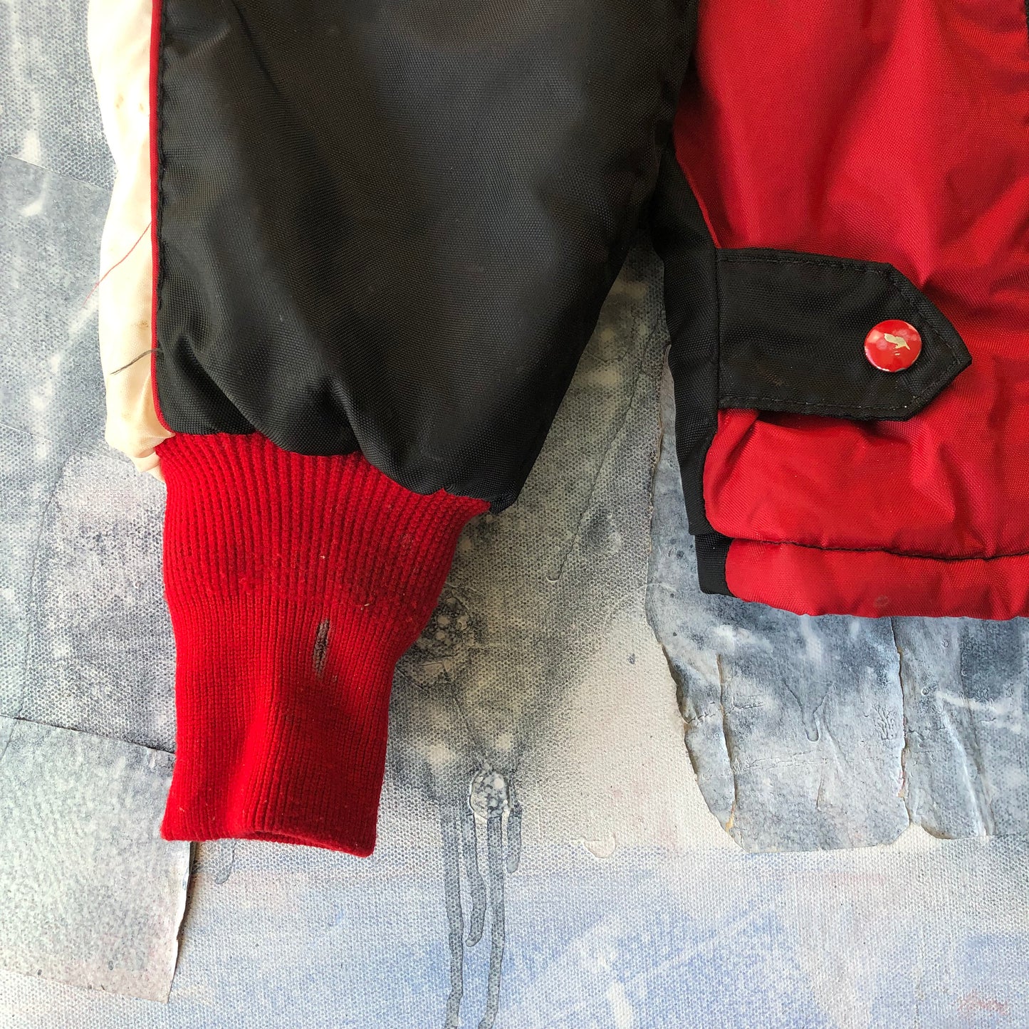 Vintage 80's Mack Trucks Quilted Racing Zip Jacket L