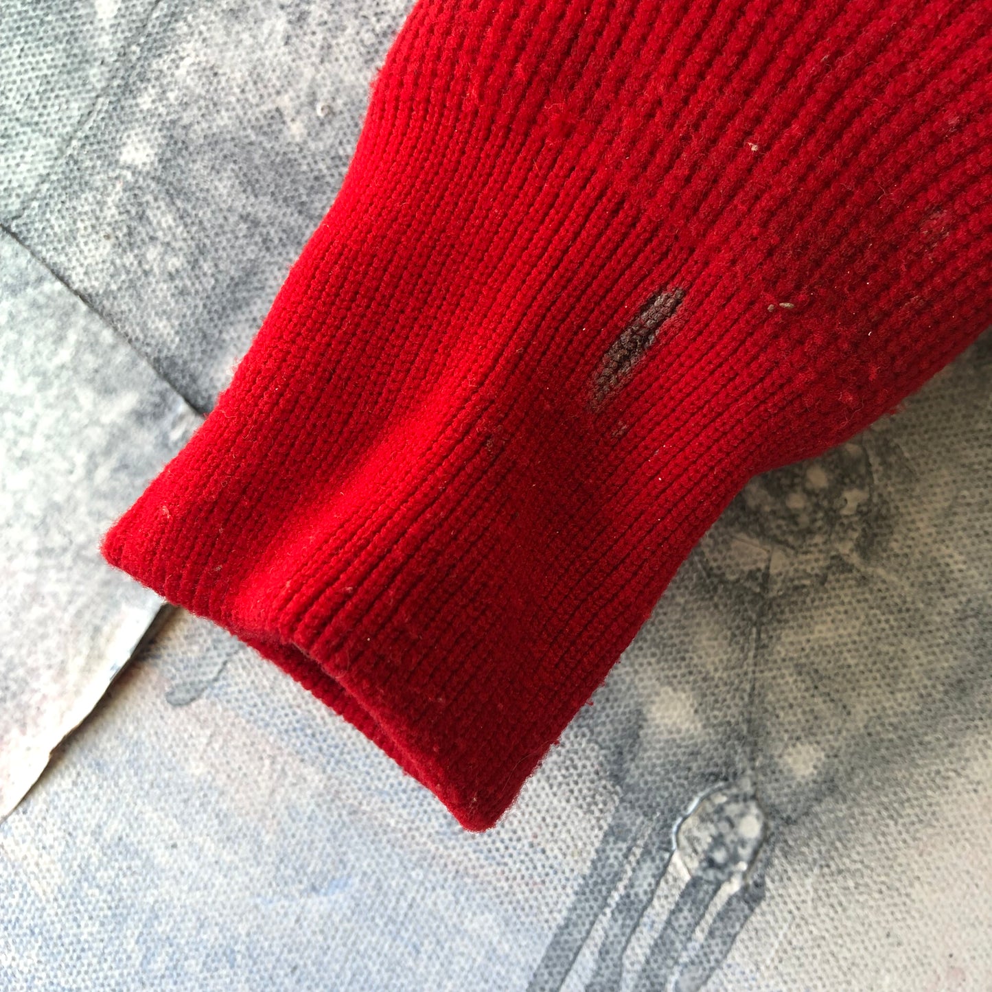 Vintage 80's Mack Trucks Quilted Racing Zip Jacket L