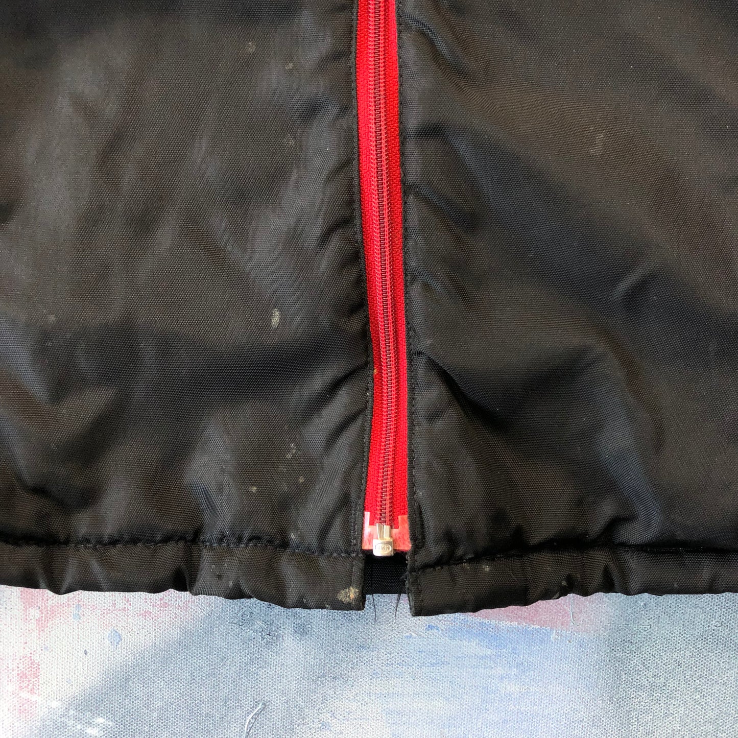 Vintage 80's Mack Trucks Quilted Racing Zip Jacket L