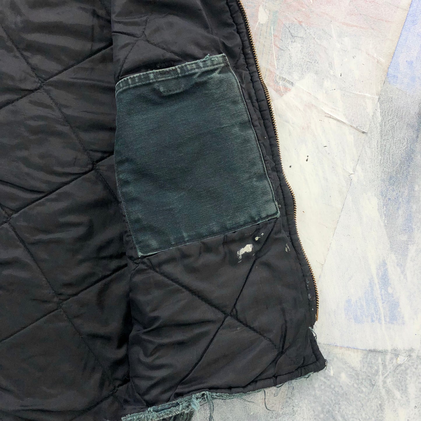 Vintage Carhartt V01 Distressed Workwear Zip Vest L