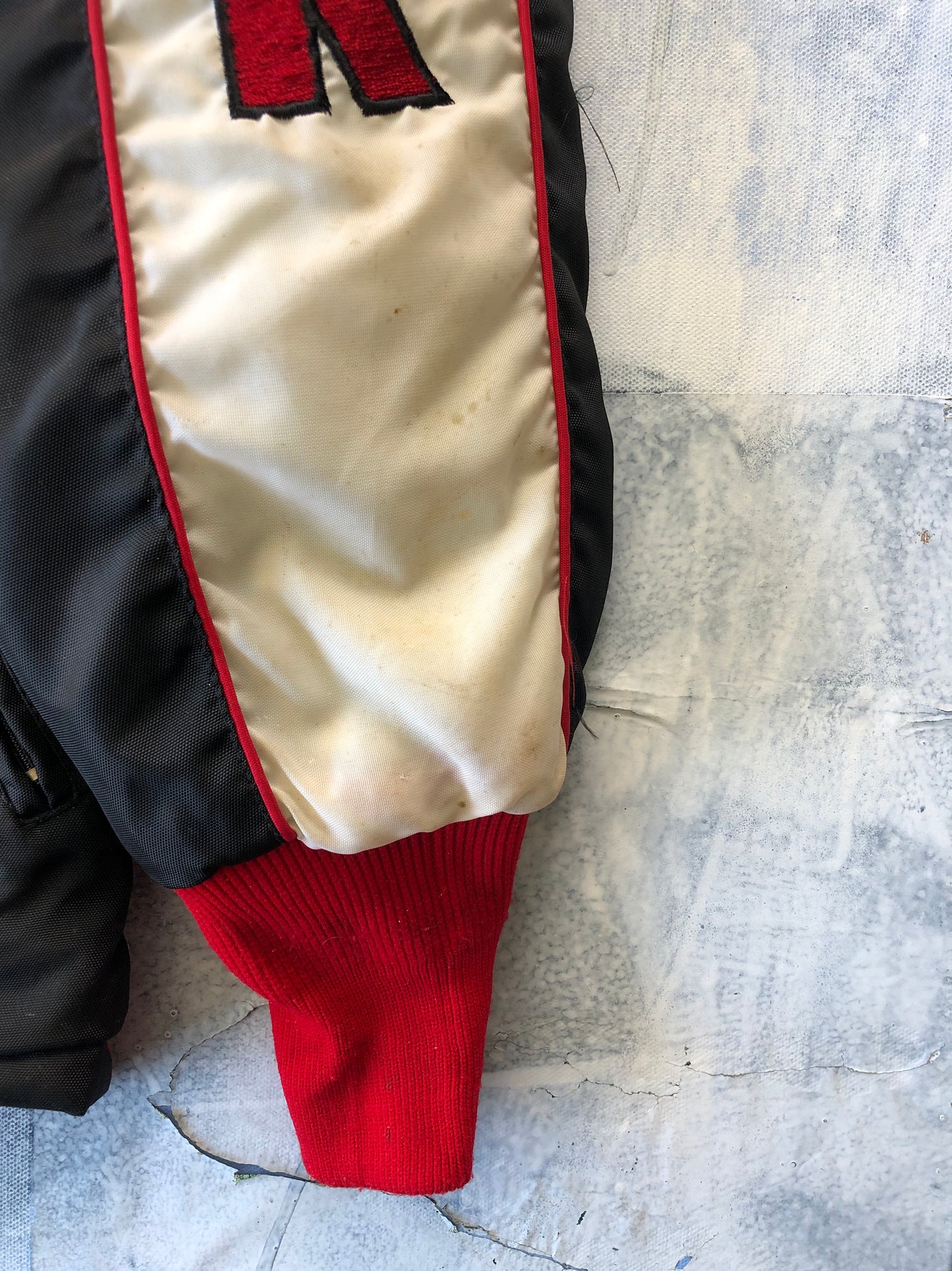 Vintage 80's Mack Trucks Quilted Racing Zip Jacket L