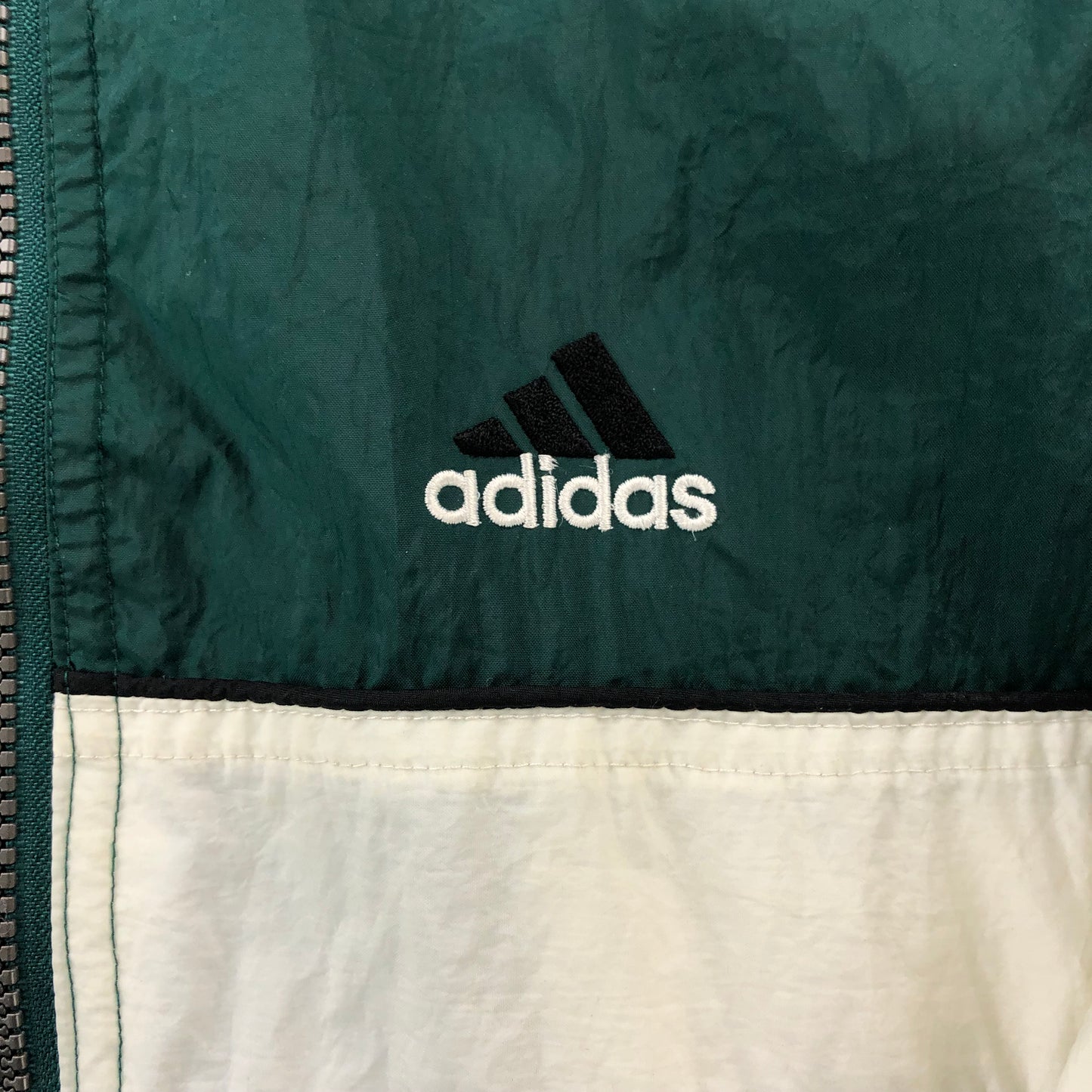 Vintage 90s Adidas Three Stripes Blanket Lined Windbreaker Zip Jacket XL