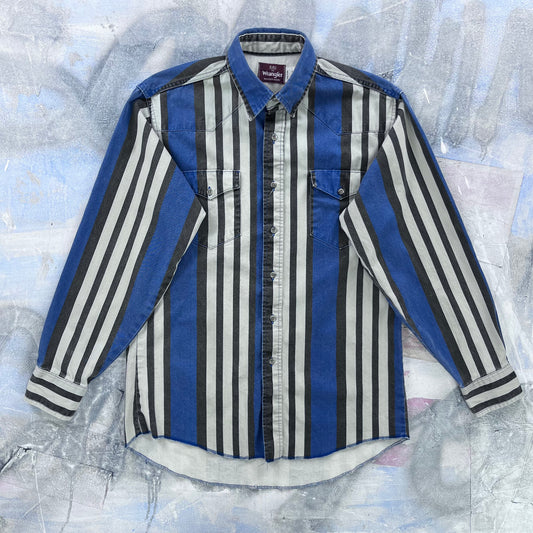 Vintage Wrangler Western Stripe Button Shirt M
