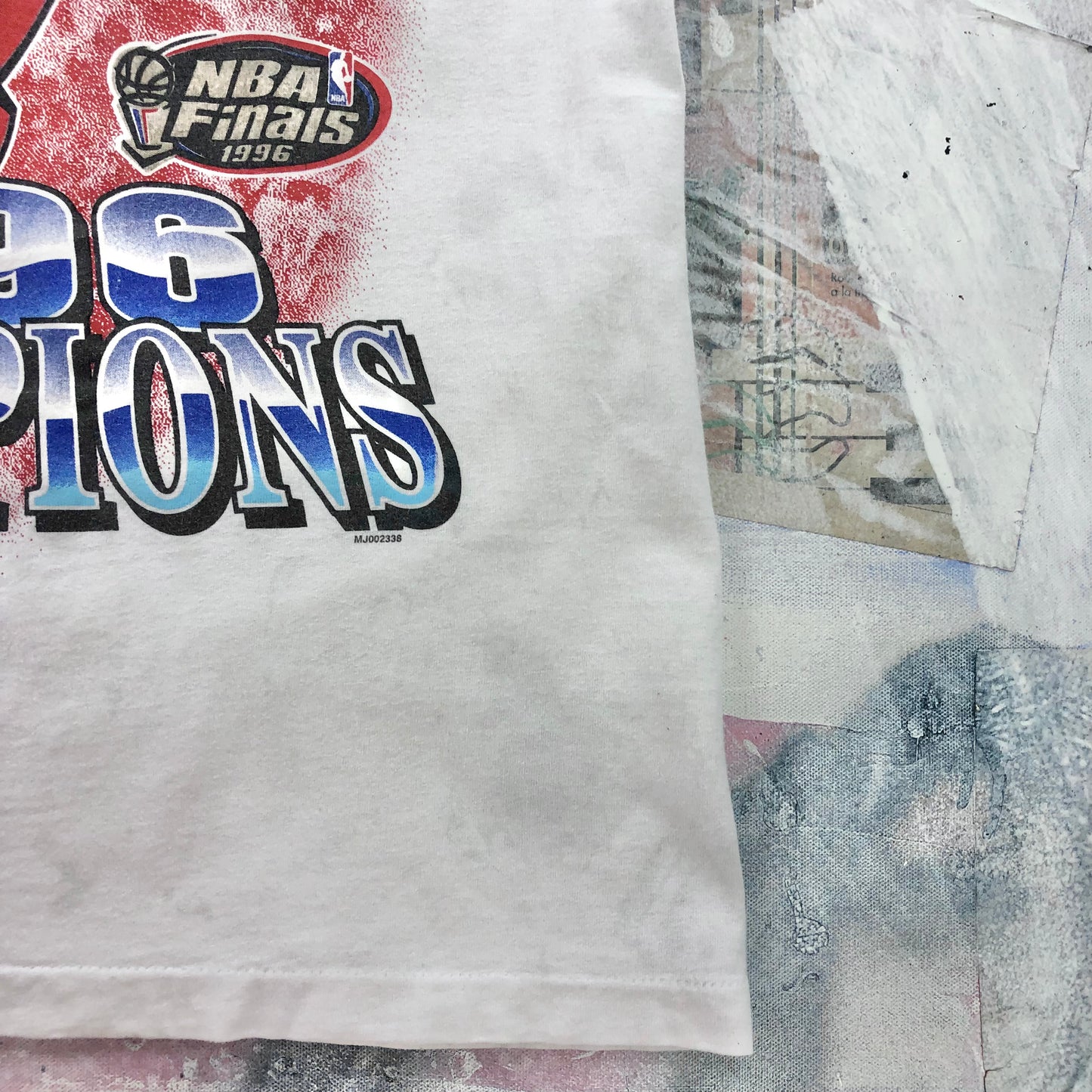 Vintage 90s NBA Chicago Bulls 1996 Champions Single Stitch T Shirt XL