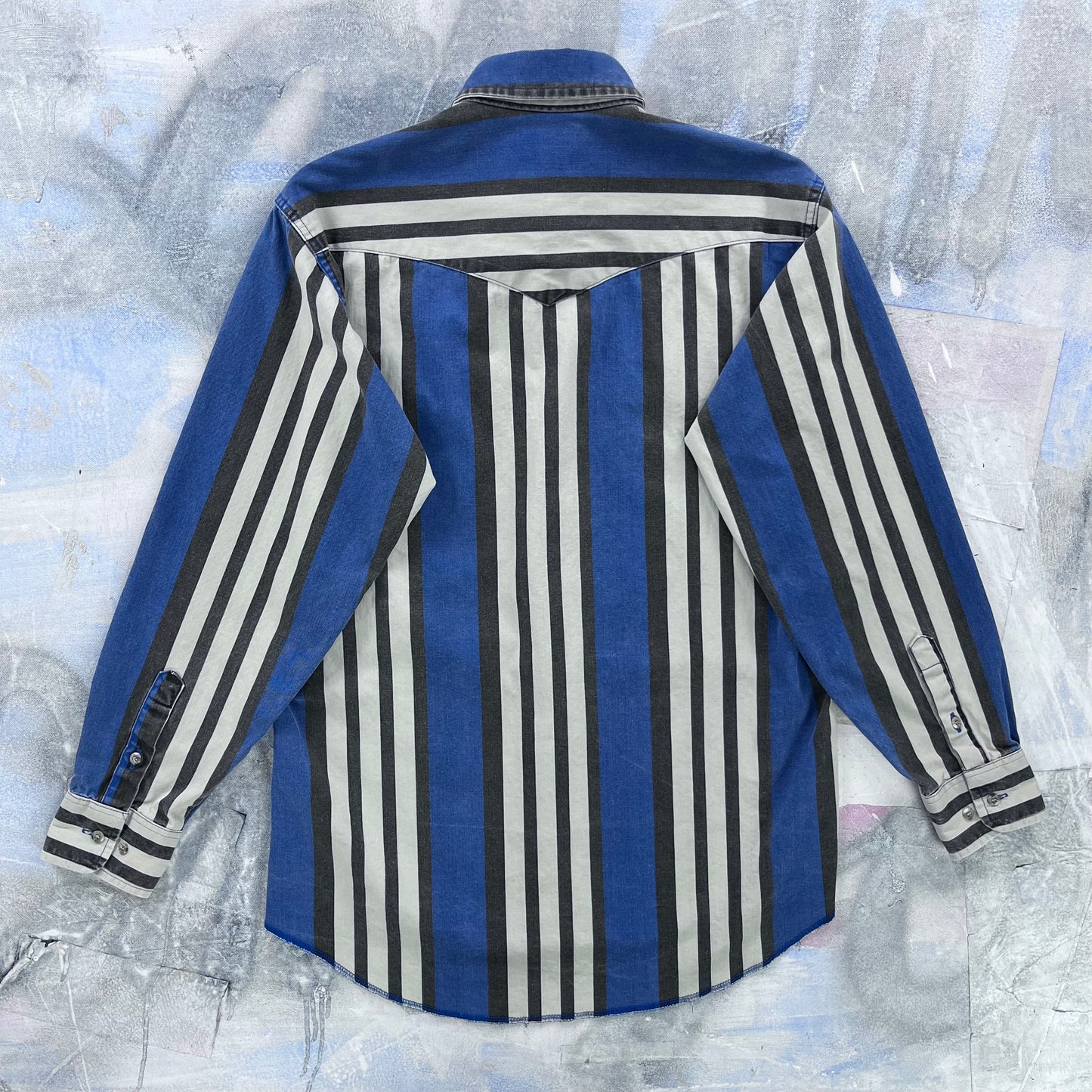 Vintage Wrangler Western Stripe Button Shirt M