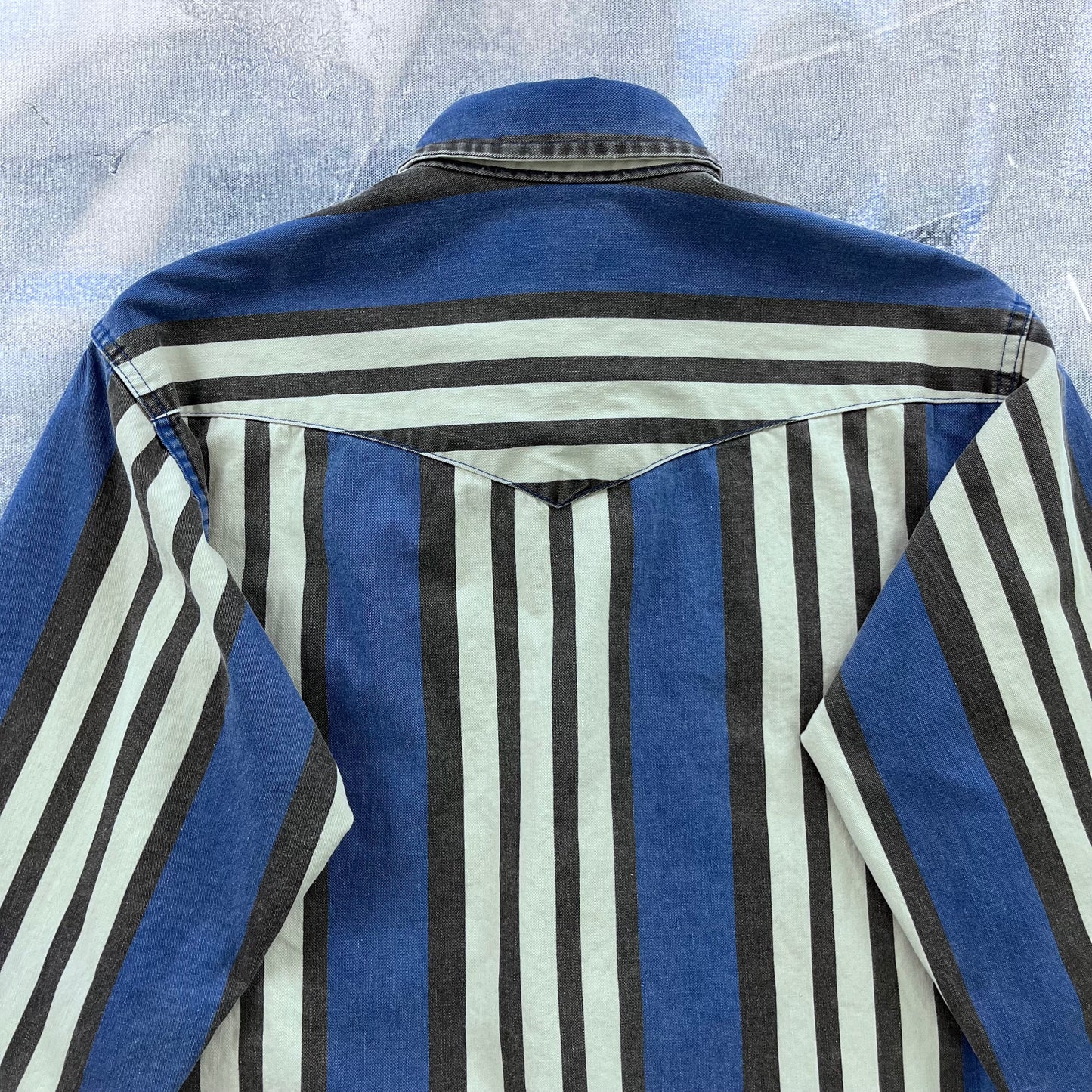 Vintage Wrangler Western Stripe Button Shirt M