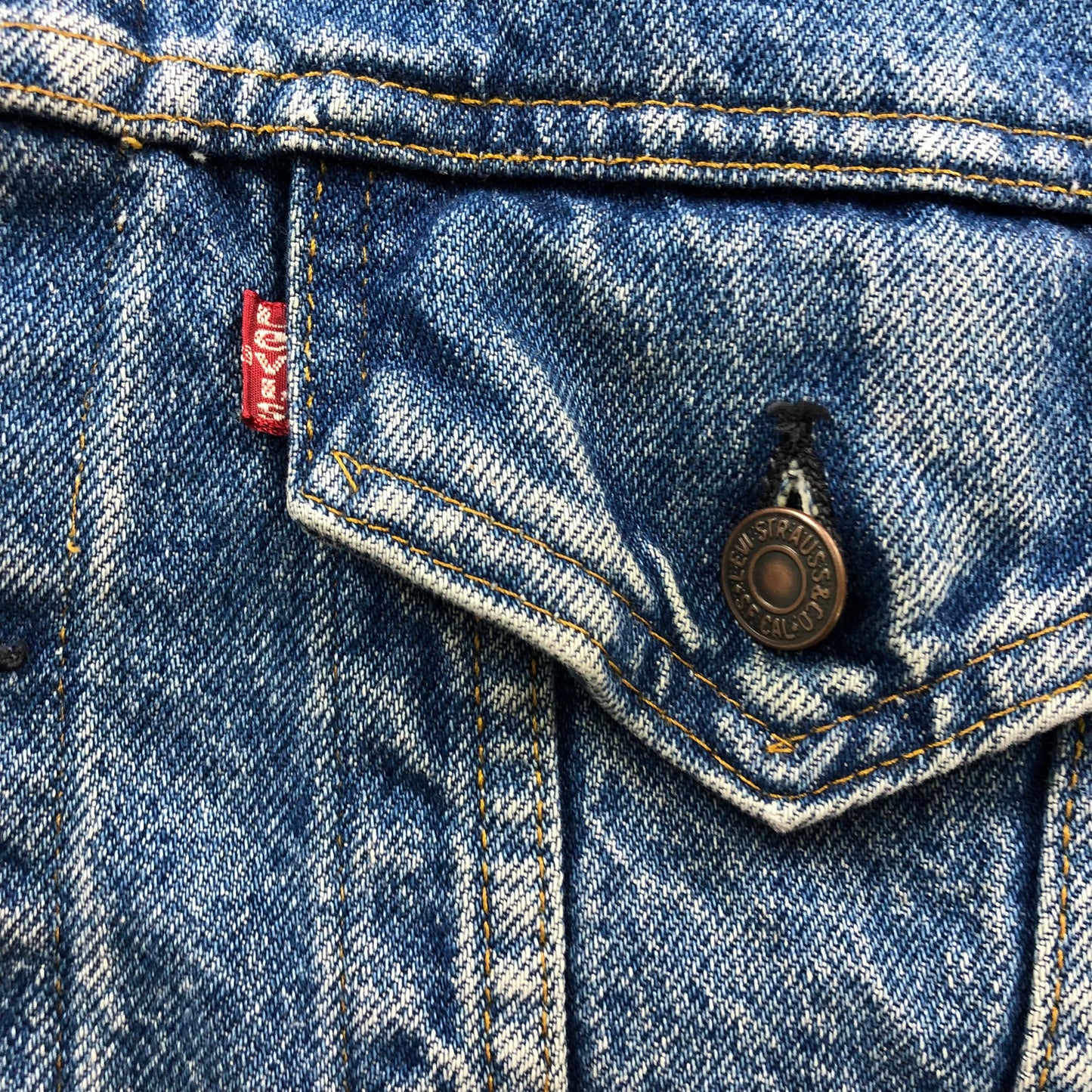 Vintage USA 80s Levis Denim Button Vest Jacket XL