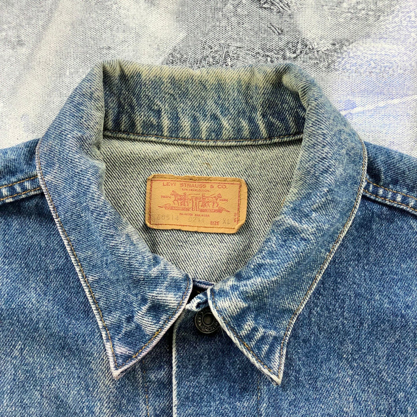 Vintage USA 80s Levis Denim Button Vest Jacket XL