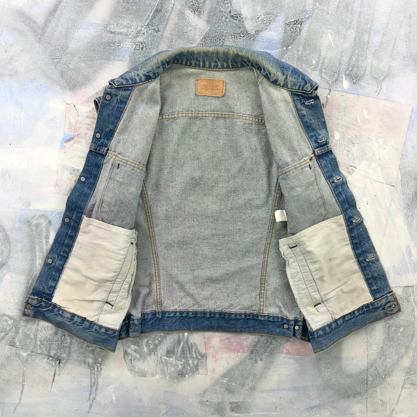 Vintage USA 80s Levis Denim Button Vest Jacket XL