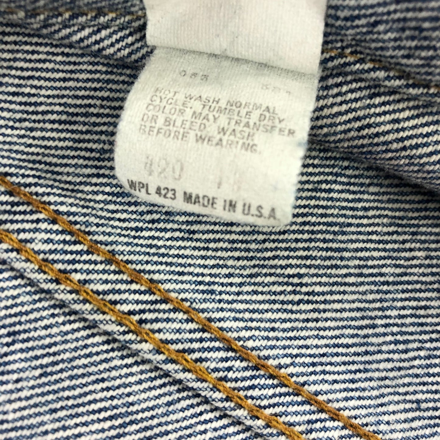 Vintage USA 80s Levis Denim Button Vest Jacket XL