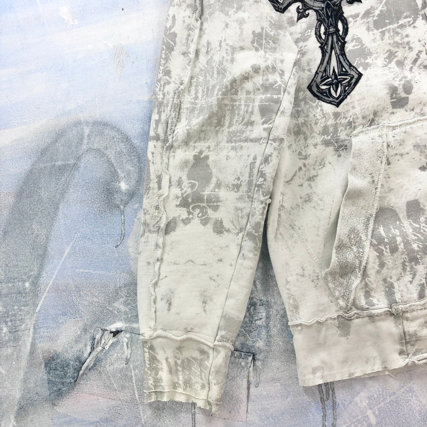 Vintage Y2K Affliction Cross Wings Zip Hoodie M