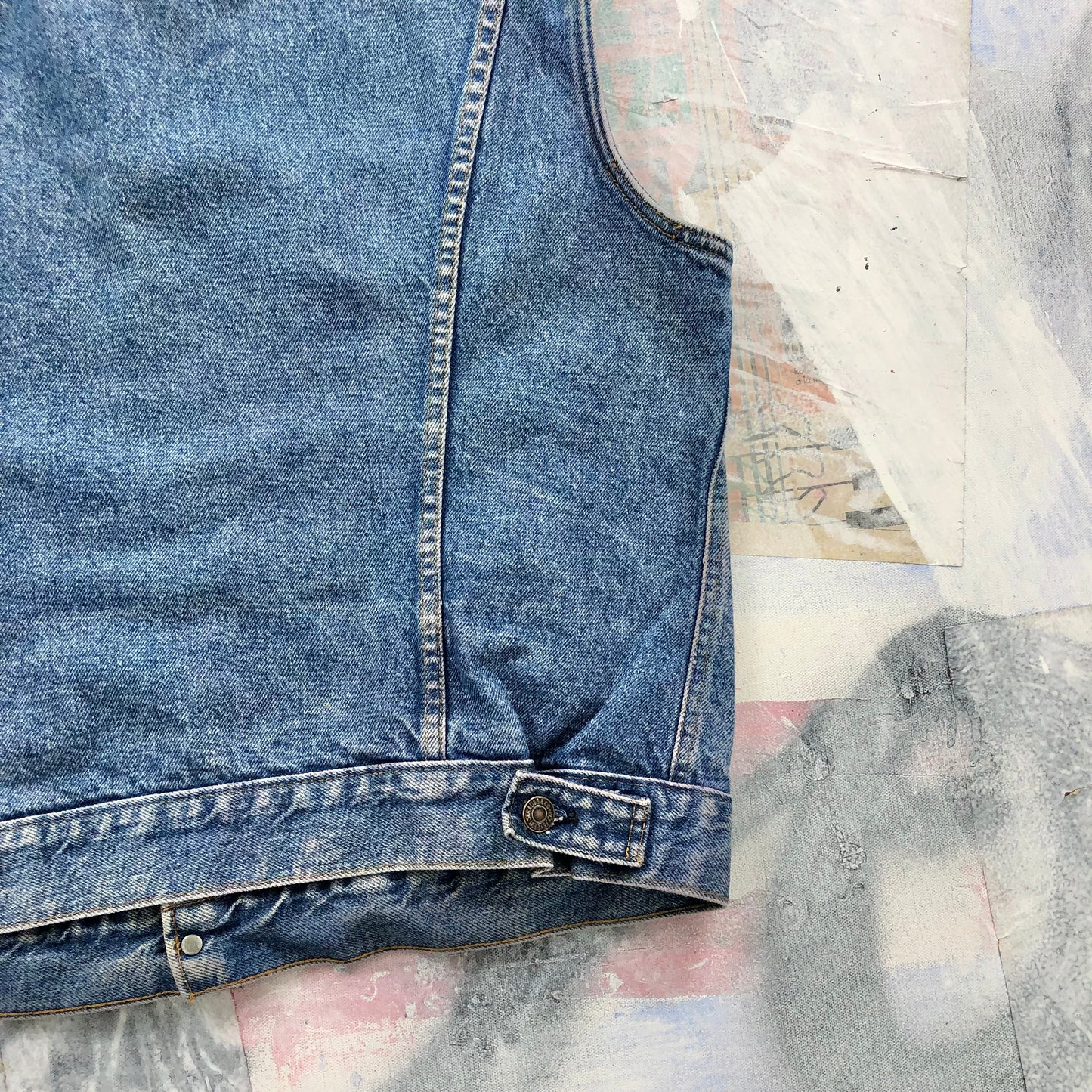 Vintage USA 80s Levis Denim Button Vest Jacket XL