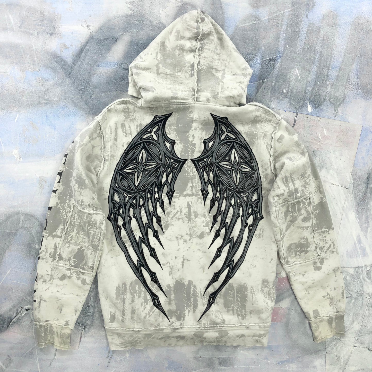 Vintage Y2K Affliction Cross Wings Zip Hoodie M