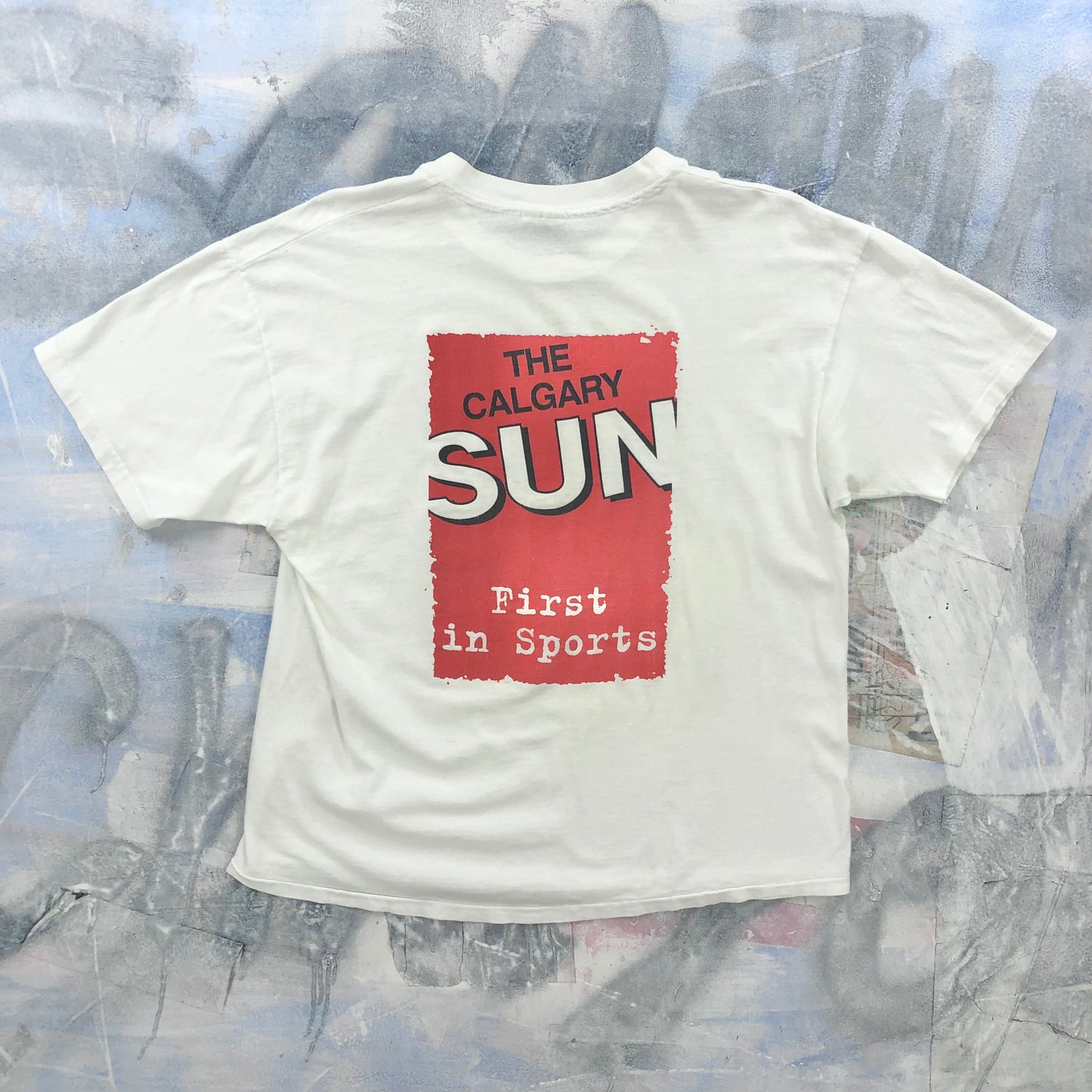 Vintage 90s USA The Calgary Sun First In Sports Single Stitch T Shirt XL