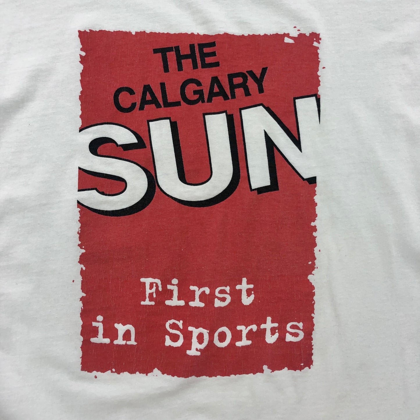 Vintage 90s USA The Calgary Sun First In Sports Single Stitch T Shirt XL