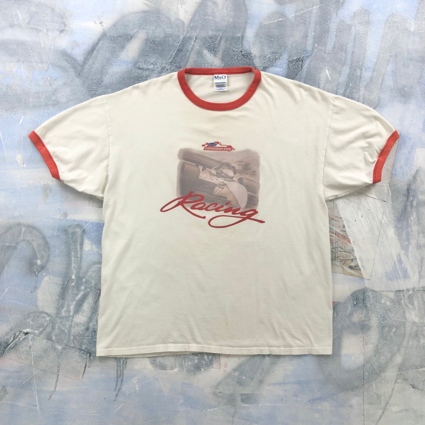 Vintage Rexall Edmonton Indy Racing Ringer T Shirt XL