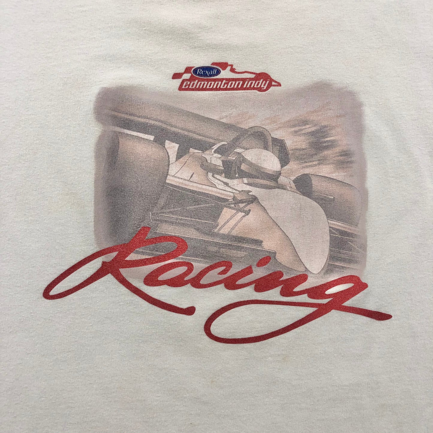 Vintage Rexall Edmonton Indy Racing Ringer T Shirt XL