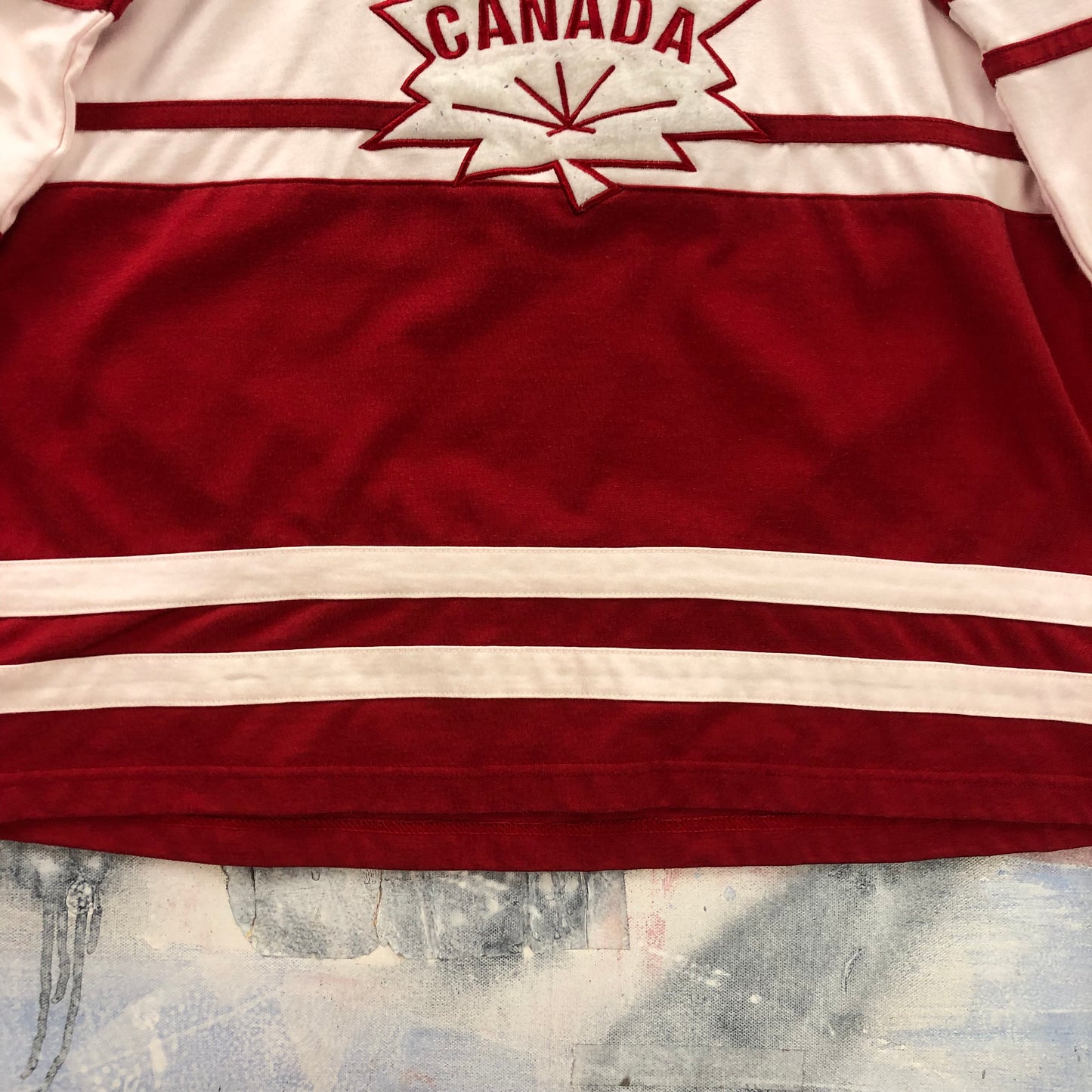 Vintage 90s Canada Hockey Wayne Gretzky Captain 99 Hockey Sweatshirt Jersey L