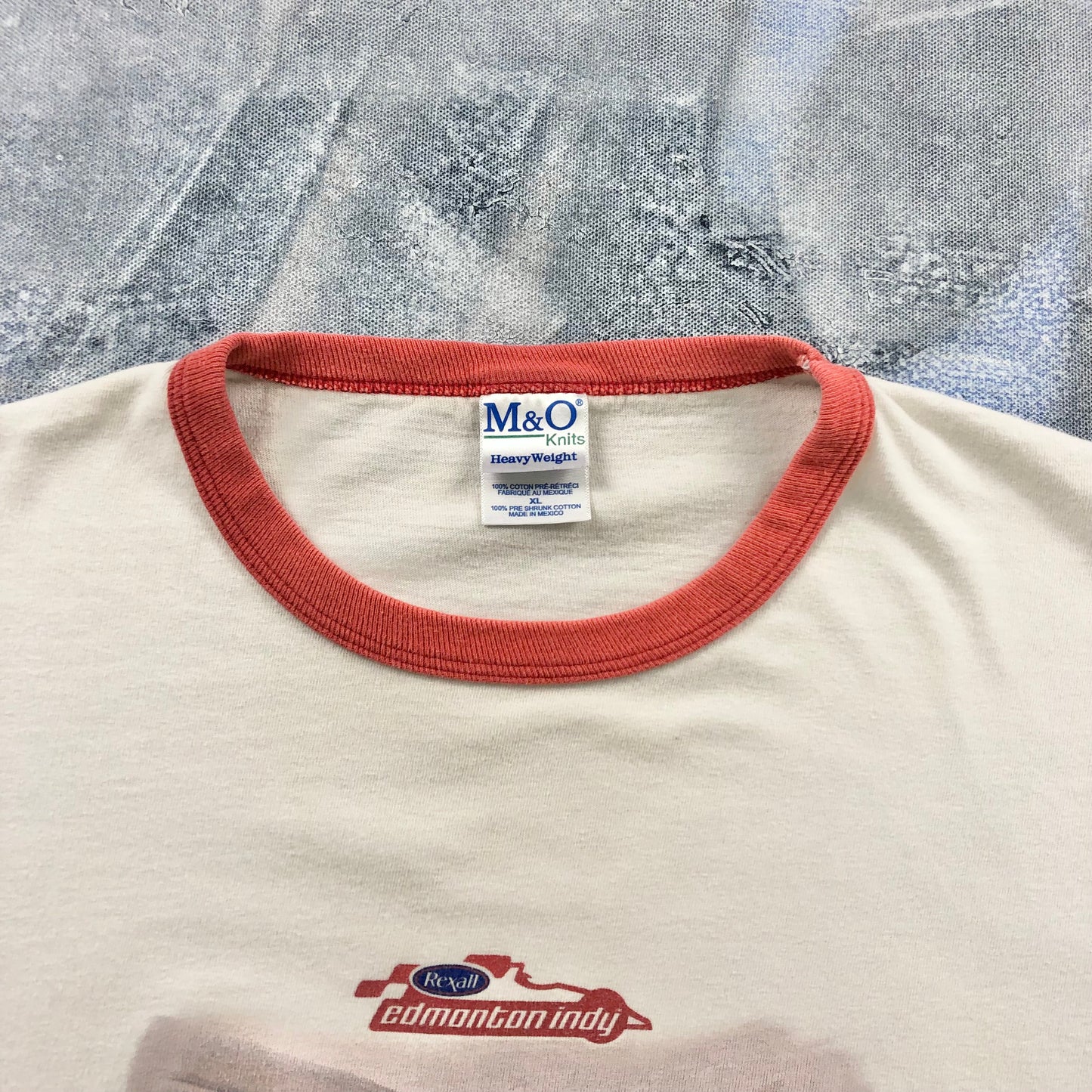 Vintage Rexall Edmonton Indy Racing Ringer T Shirt XL
