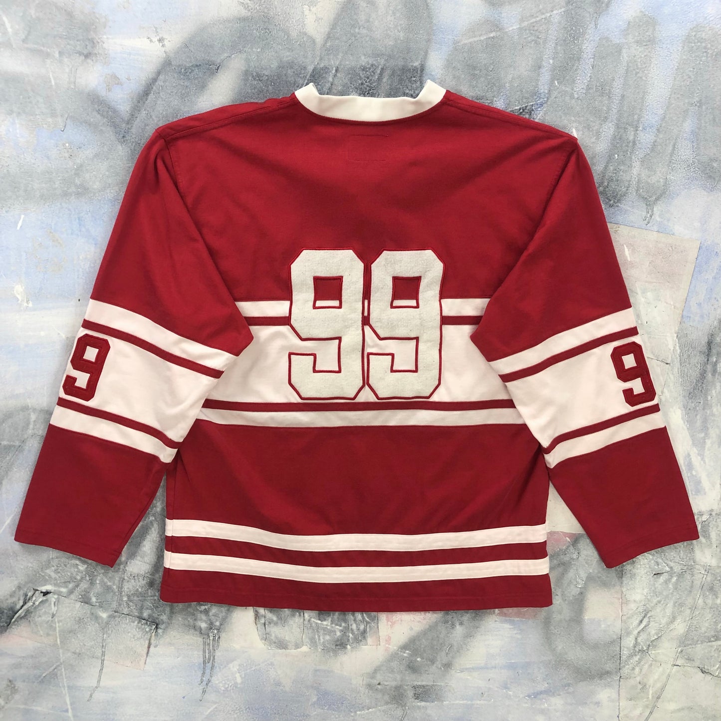 Vintage 90s Canada Hockey Wayne Gretzky Captain 99 Hockey Sweatshirt Jersey L