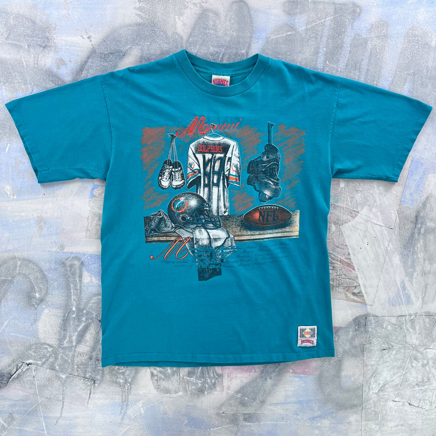 Vintage 90s USA NFL Miami Dolphins Single Stitch T Shirt XL