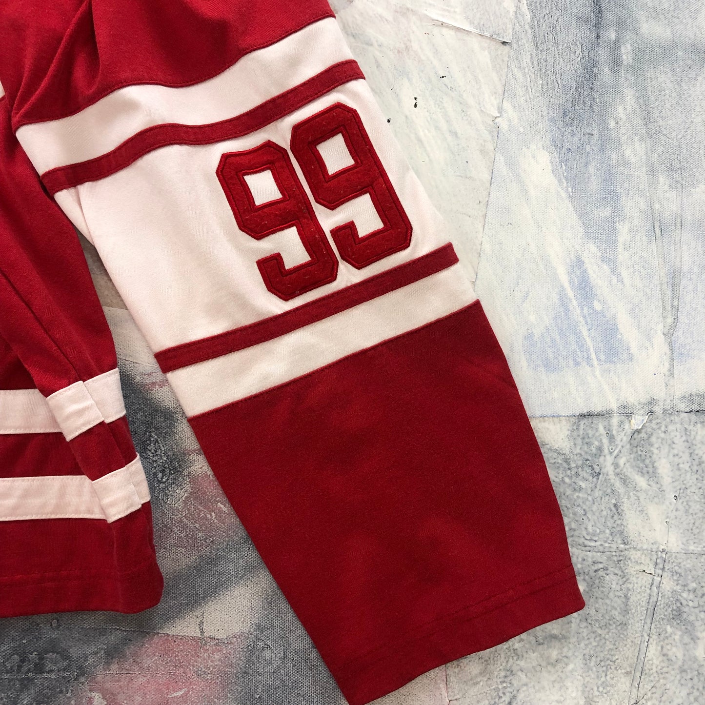 Vintage 90s Canada Hockey Wayne Gretzky Captain 99 Hockey Sweatshirt Jersey L