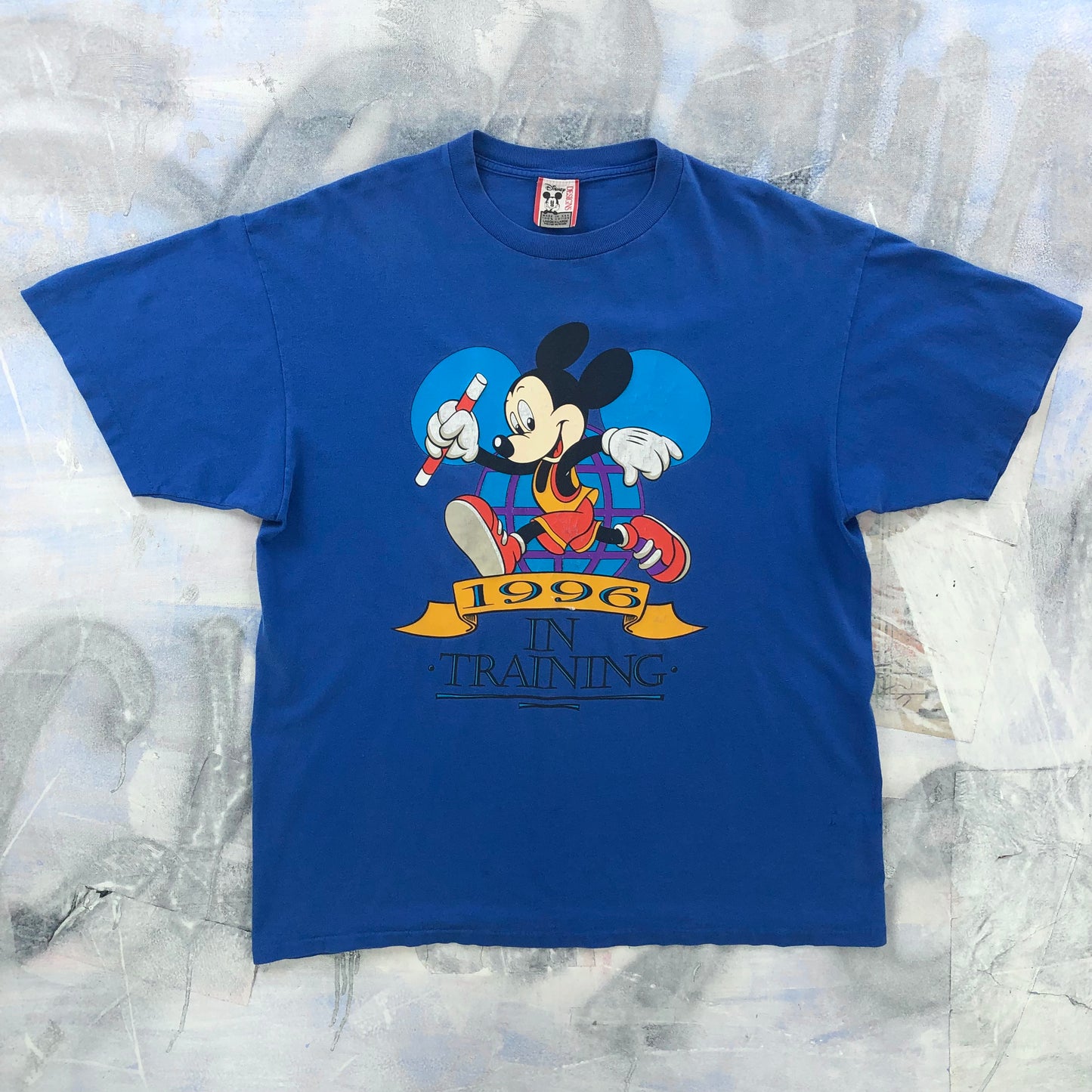Vintage 90s USA Mickey Mouse In Training Single Stitch T Shirt XL