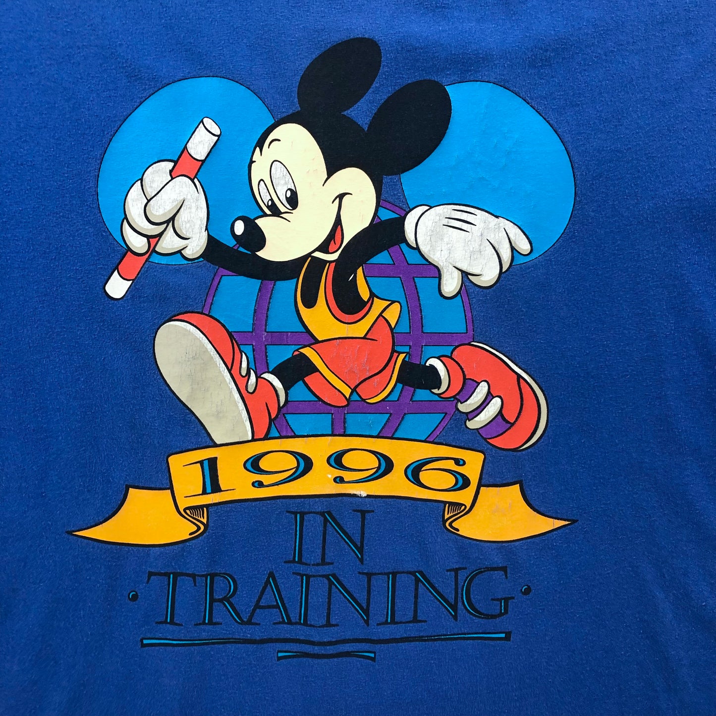 Vintage 90s USA Mickey Mouse In Training Single Stitch T Shirt XL