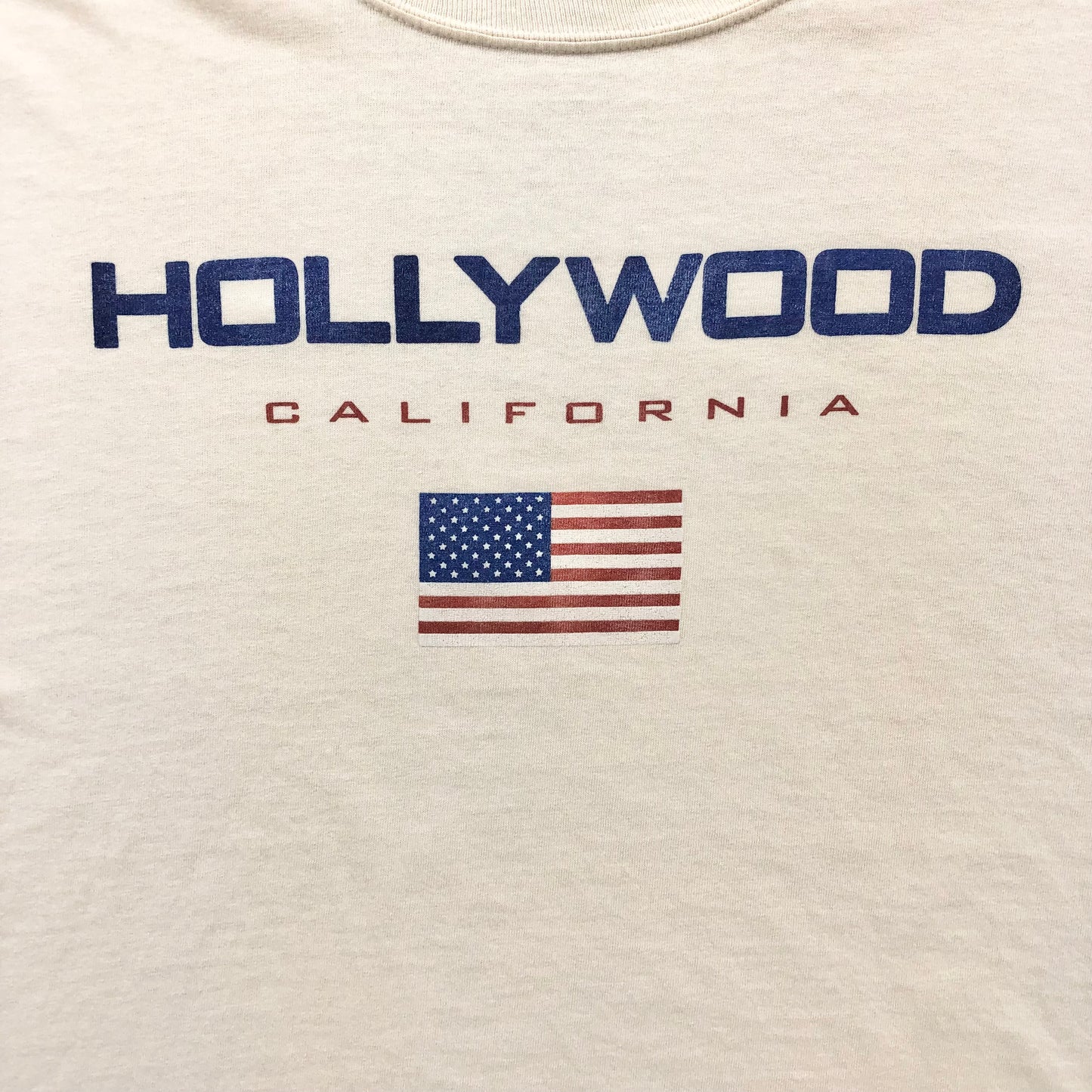 Vintage Hollywood California America Flag T Shirt XL