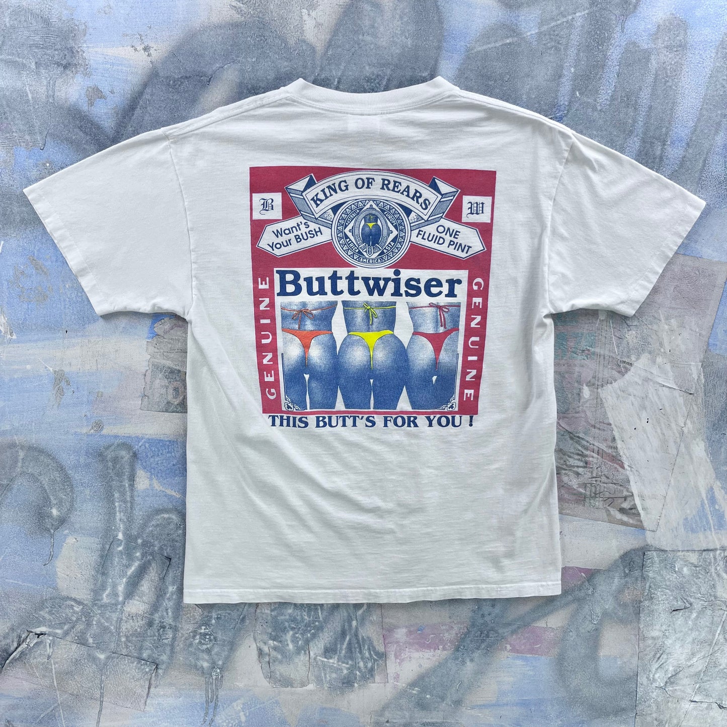 Vintage King Of Beers Buttweiser T Shirt L