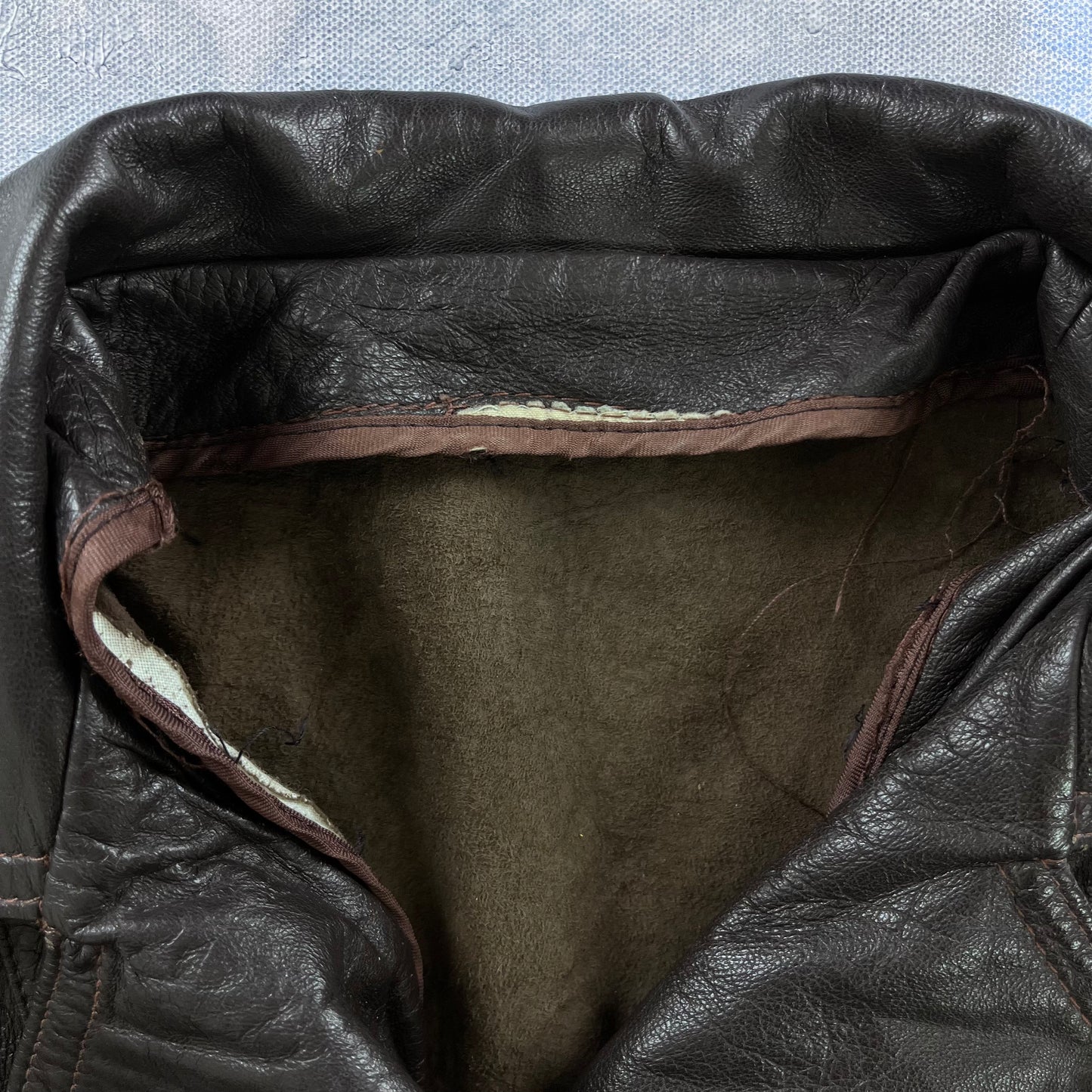 Vintage Three Quarter Button Leather Jacket M (Womens)