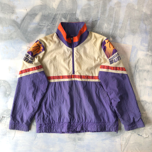 Vintage Starter NBA Pheonix Suns Blanket Lined Quarter Zip Windbreaker Jacket L