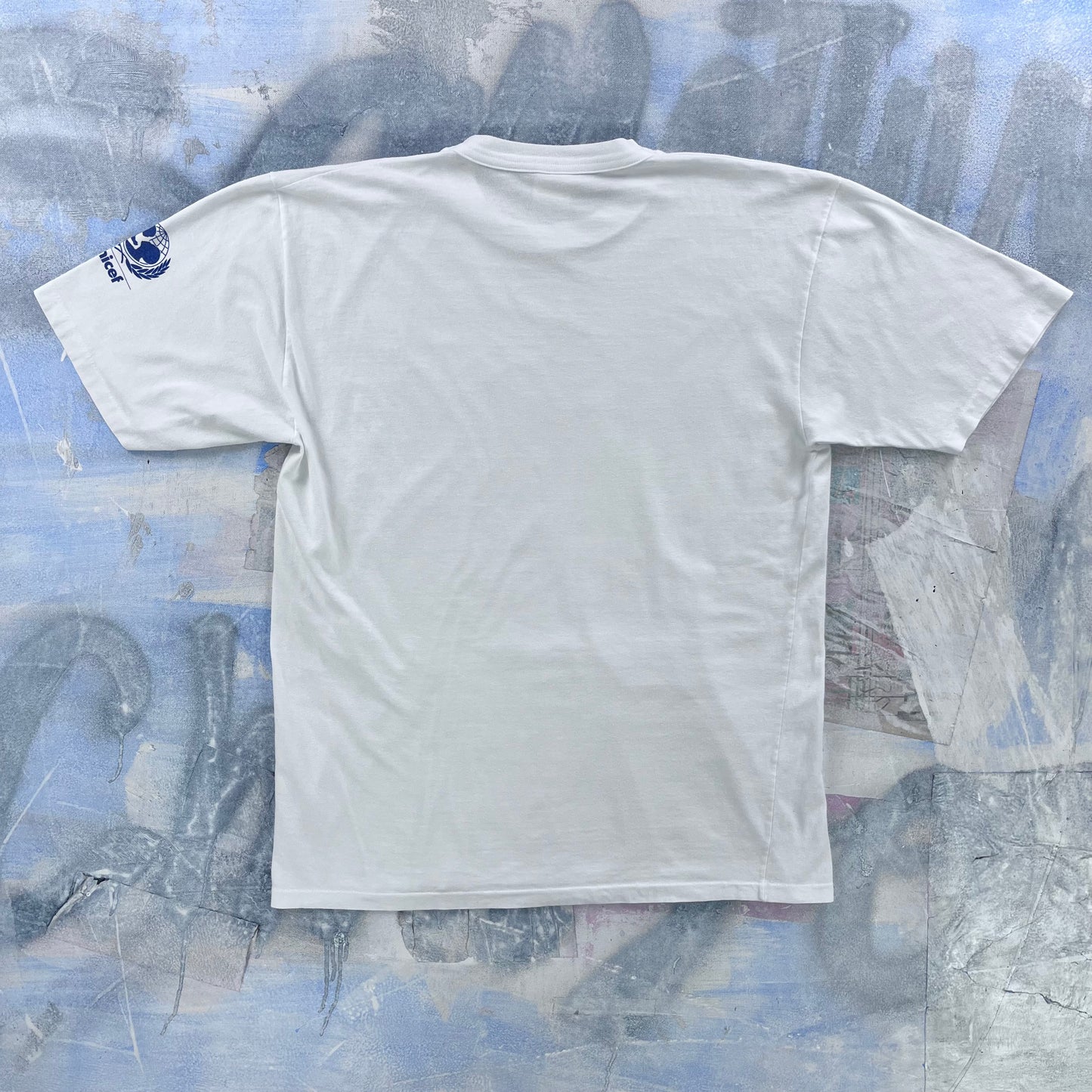 Vintage Unicef Children Art Work Single Stitch T Shirt XL