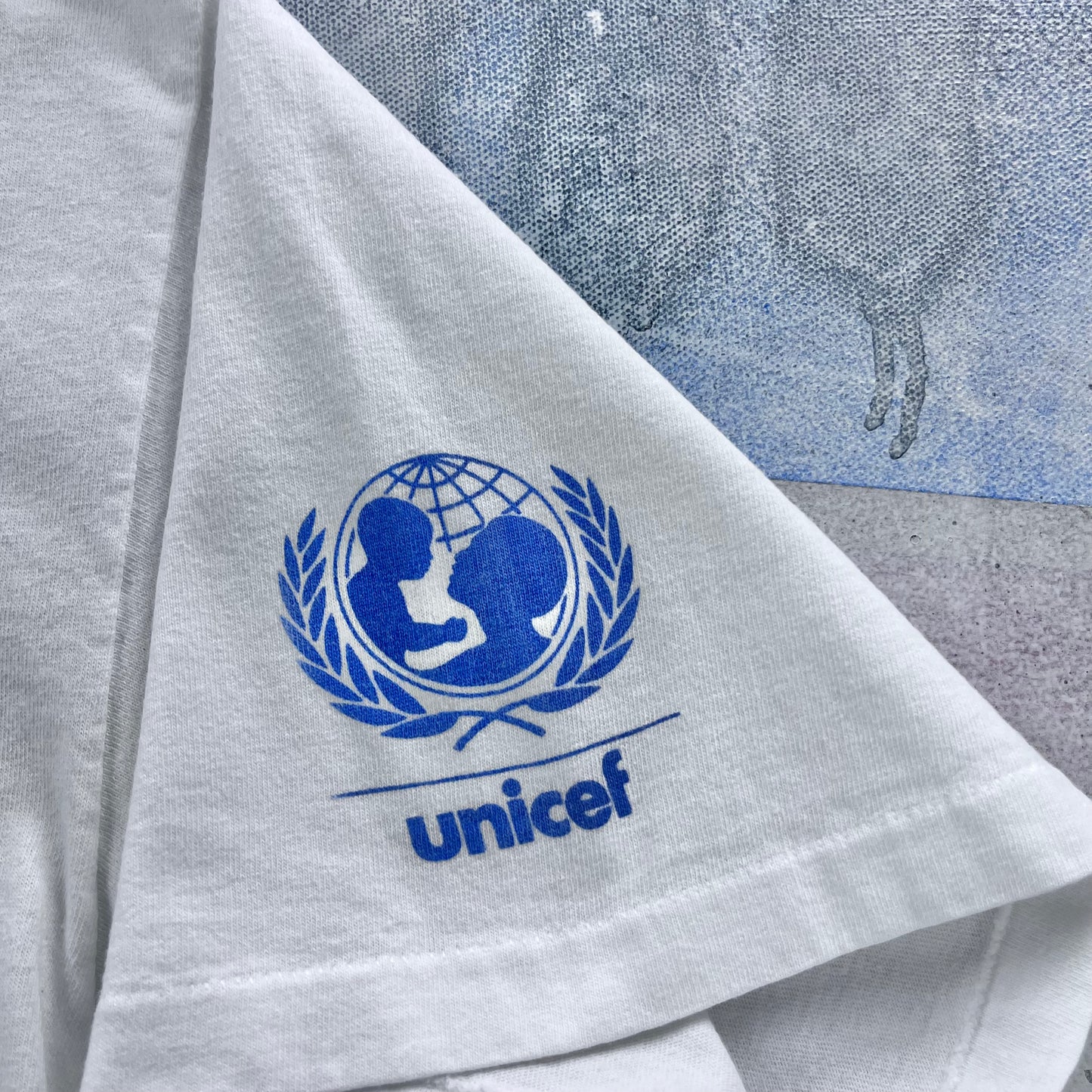 Vintage USA Unicef Children Art Work Single Stitch T Shirt XL