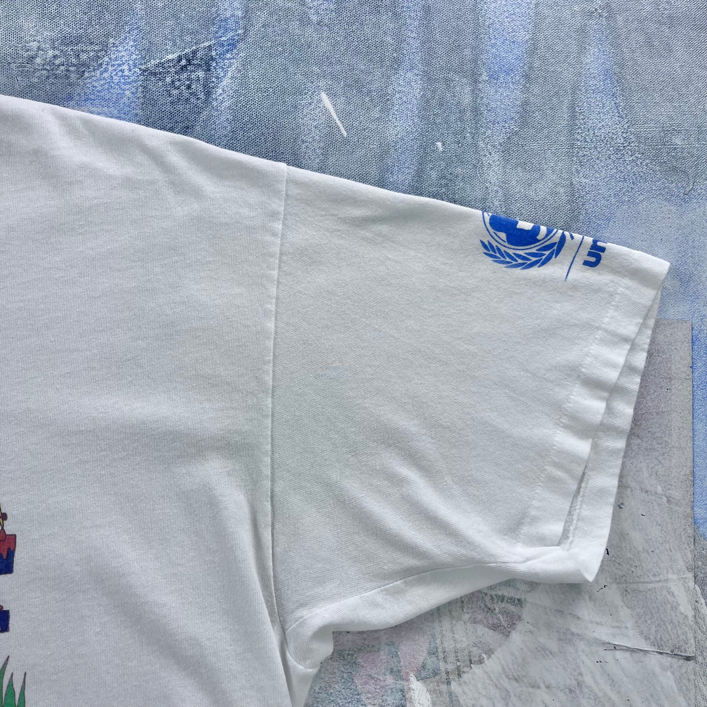 Vintage USA Unicef Children Art Work Single Stitch T Shirt XL