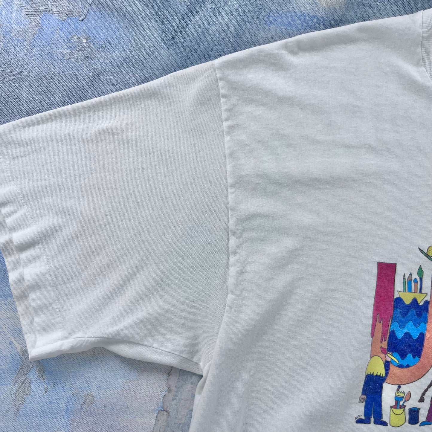 Vintage USA Unicef Children Art Work Single Stitch T Shirt XL