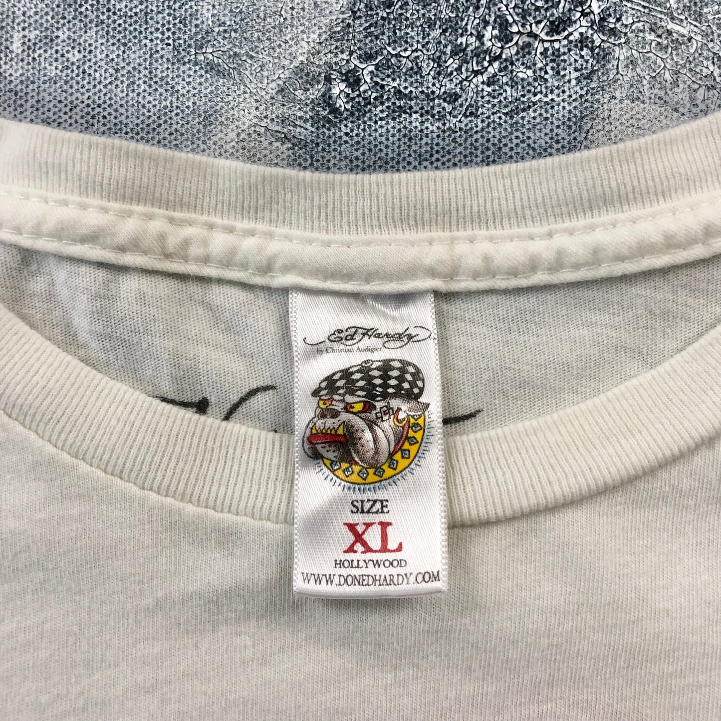 Vintage Y2K Ed Hardy Cannabis Skull T Shirt XL