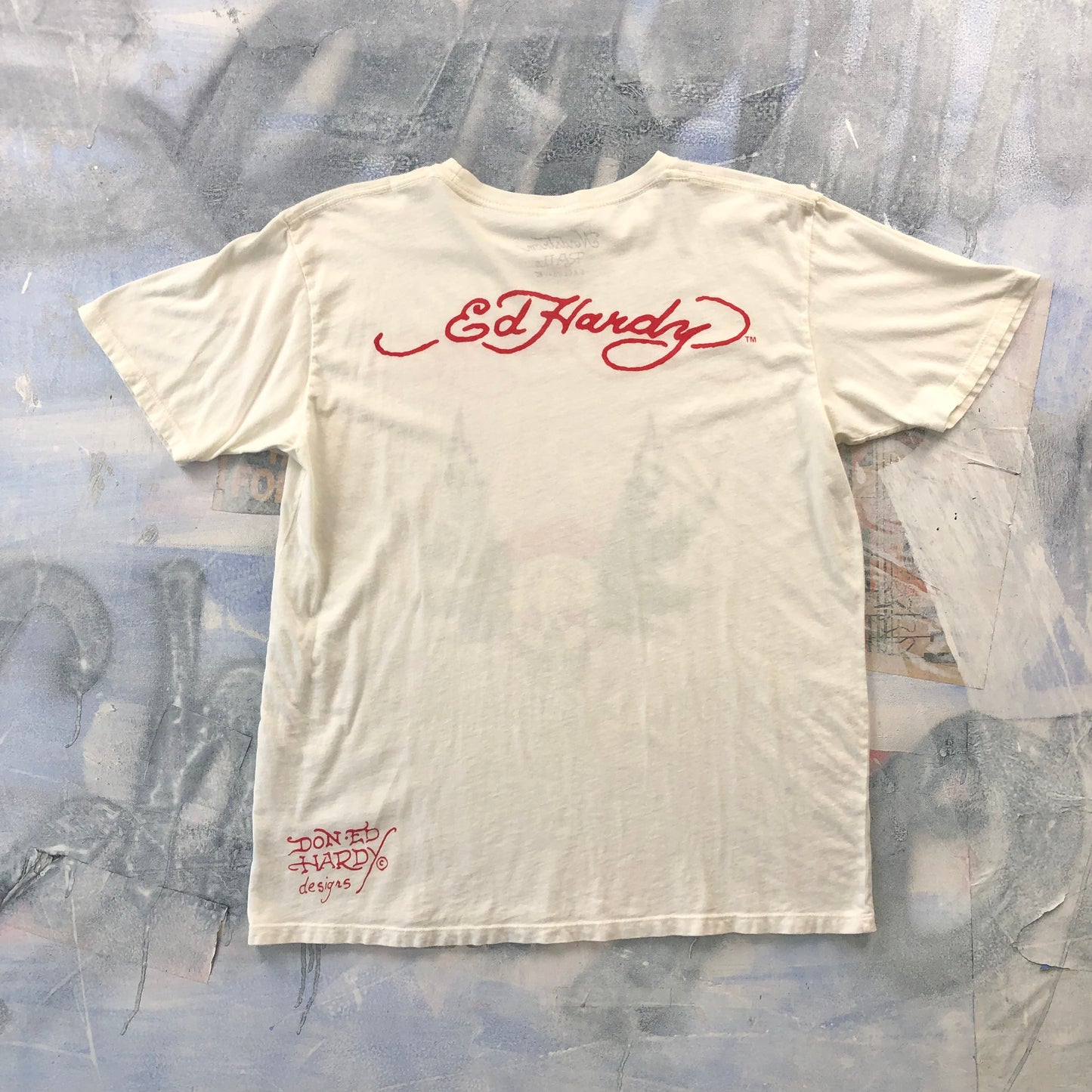 Vintage Y2K Ed Hardy Cannabis Skull T Shirt XL